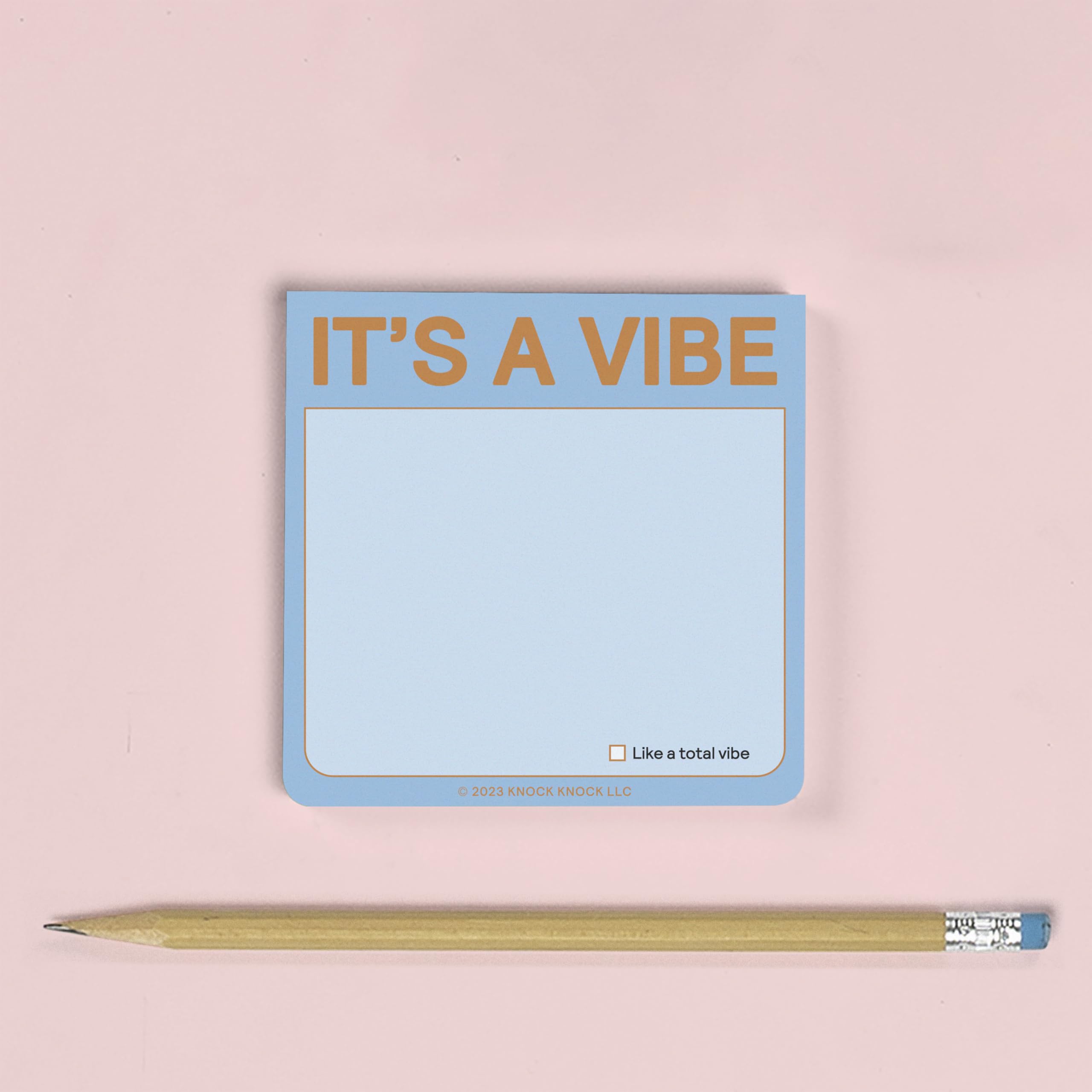 1-Count Knock Knock It's a Vibe Sticky Note Pad, 3 x 3-inches Each - Image 4