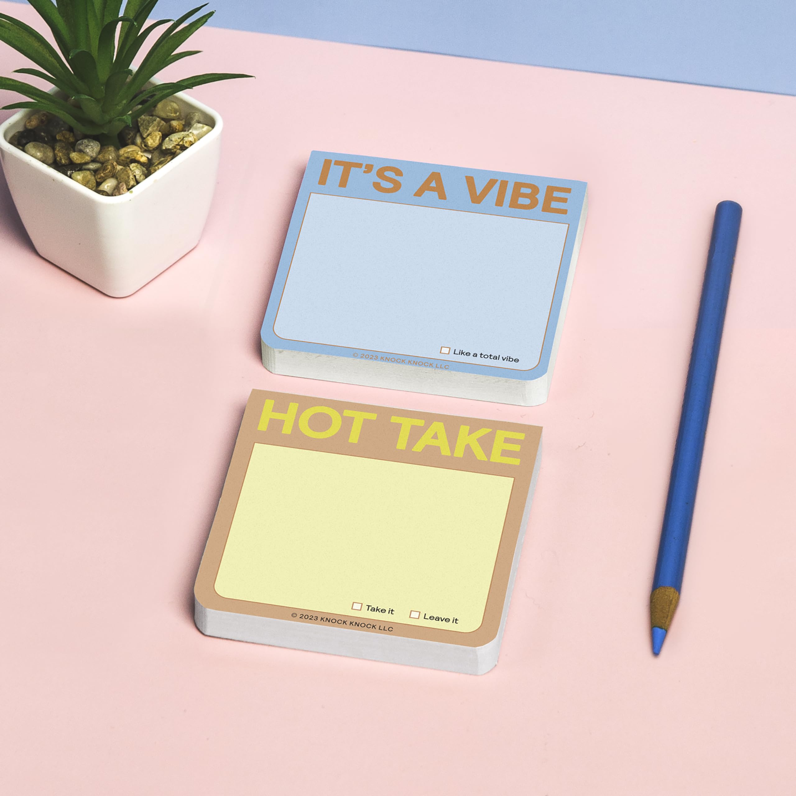 1-Count Knock Knock It's a Vibe Sticky Note Pad, 3 x 3-inches Each - Image 5