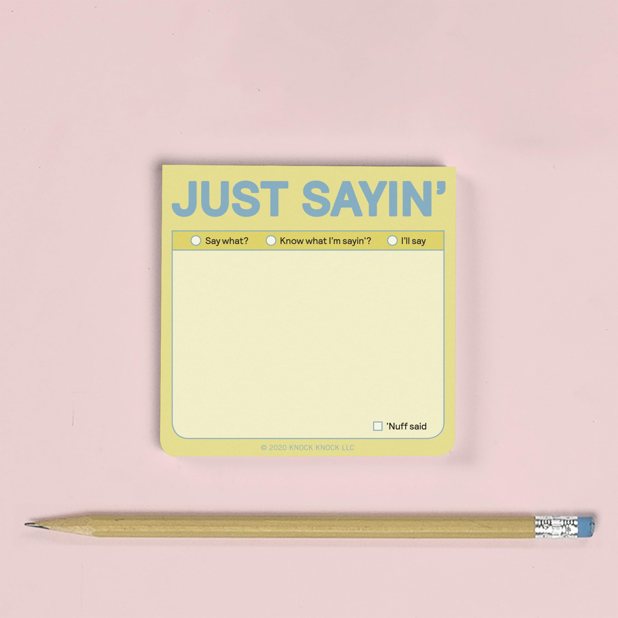 1-Count Knock Knock Just Sayin' Sticky Note (Pastel Version, 3 x 3-inches) - Image 5