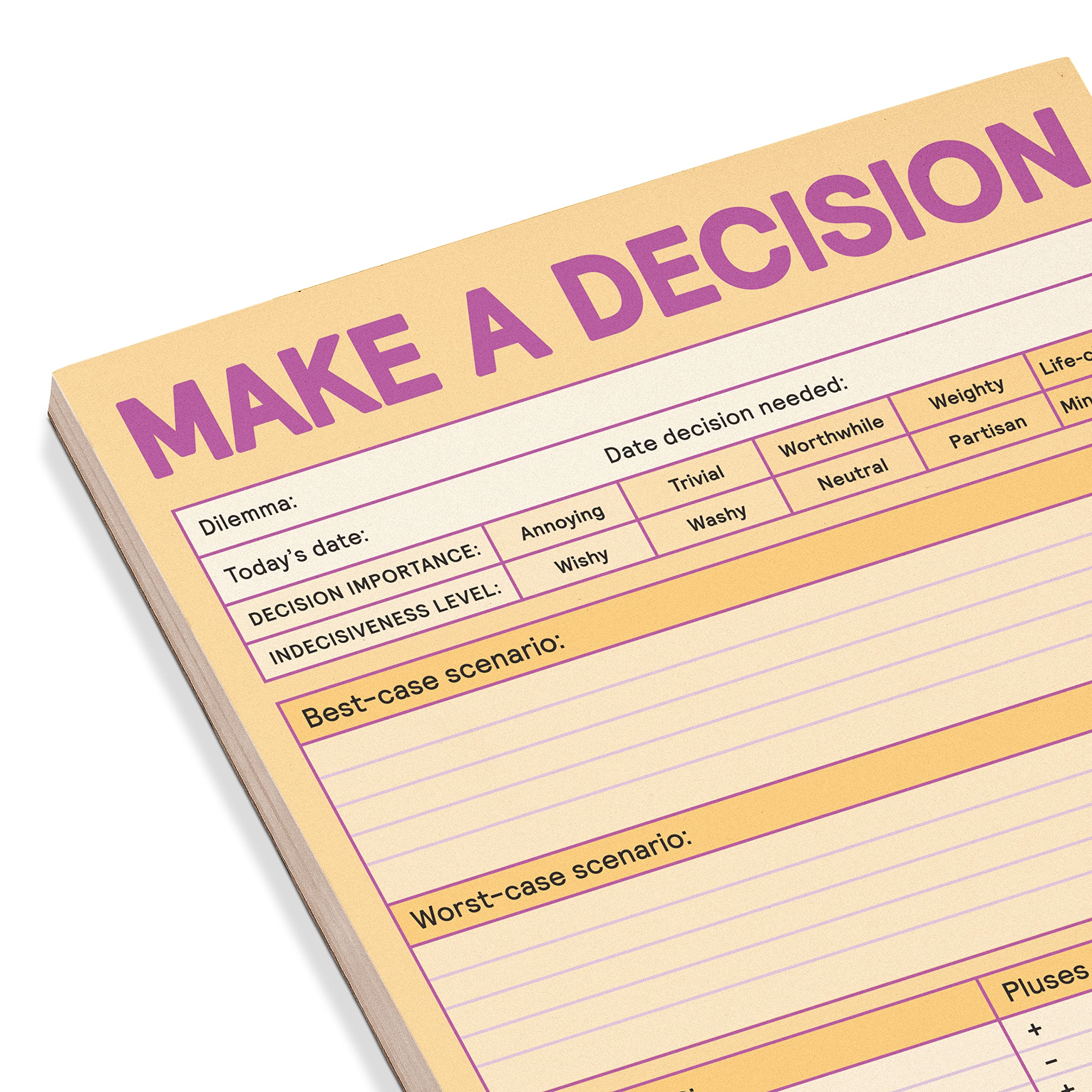 6-Count Knock Knock Make a Decision Pads, Checklist Funny Office Notepads, 6 x 9-inches each (Pastel) - Image 4
