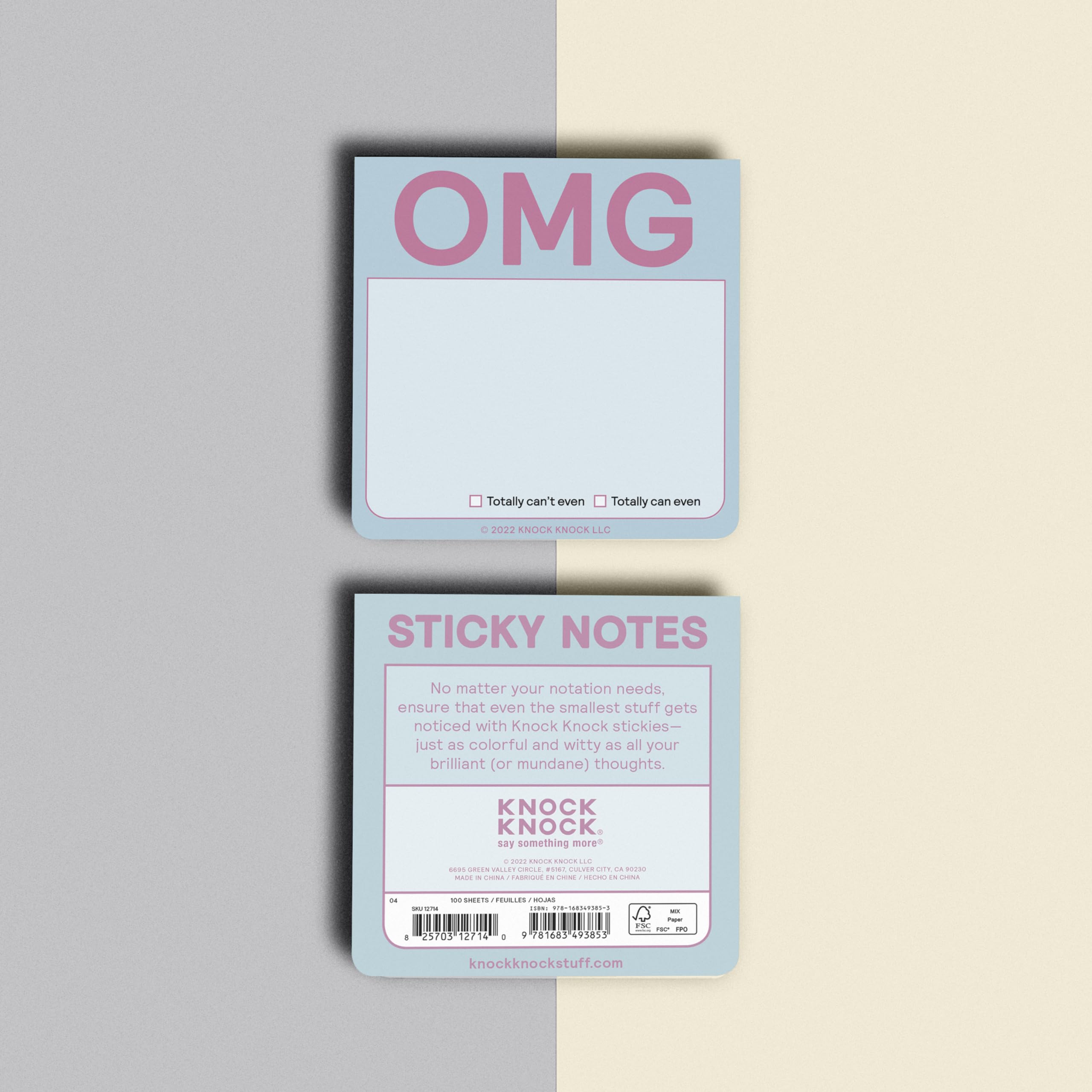 1-Count Knock Knock OMG Sticky Note Pad, 3 x 3-inches Each - Image 3