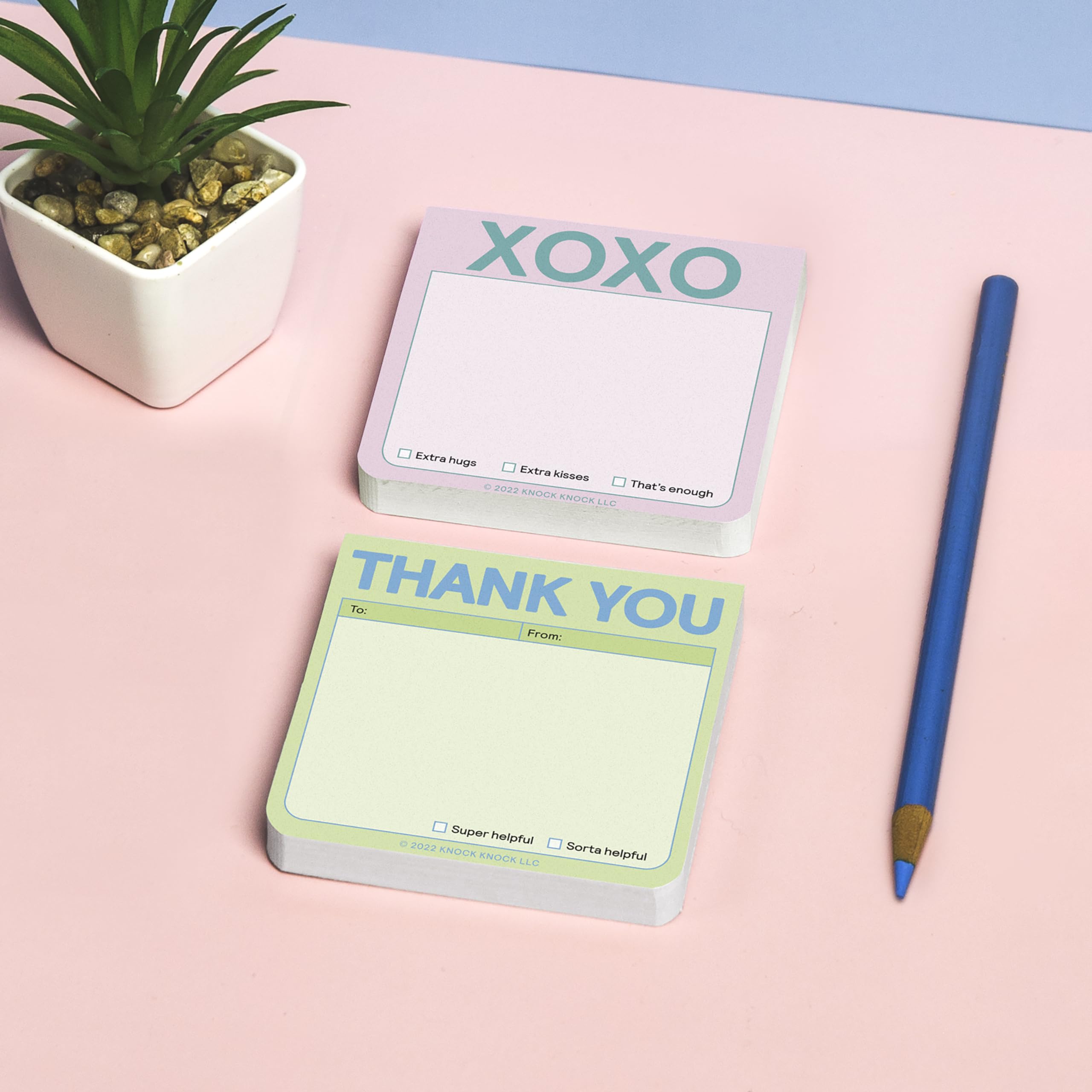 1-Count Knock Knock XOXO Sticky Note Pad (Pastel Version), 3 x 3-inches Each - Image 5