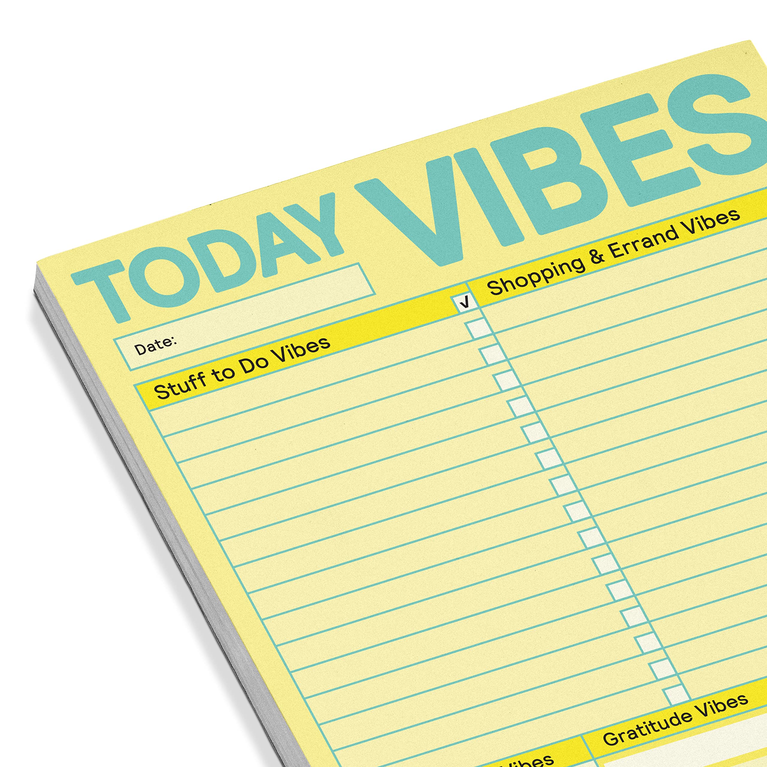 1-Count Knock Knock Today Vibes Pad, To Do List Notepad & Daily Planner Pad, 6 x 9-inches - Image 3