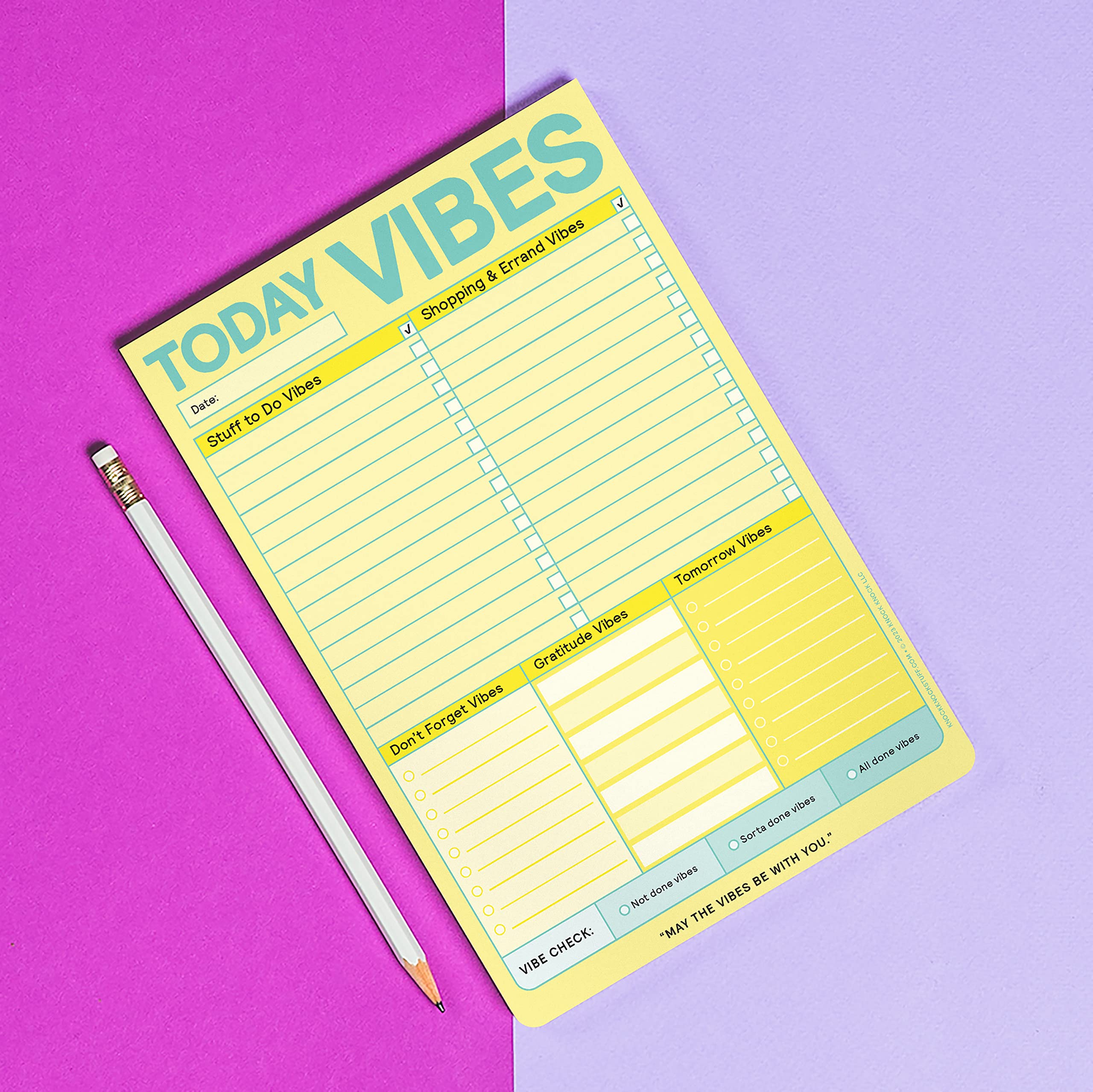 1-Count Knock Knock Today Vibes Pad, To Do List Notepad & Daily Planner Pad, 6 x 9-inches - Image 6