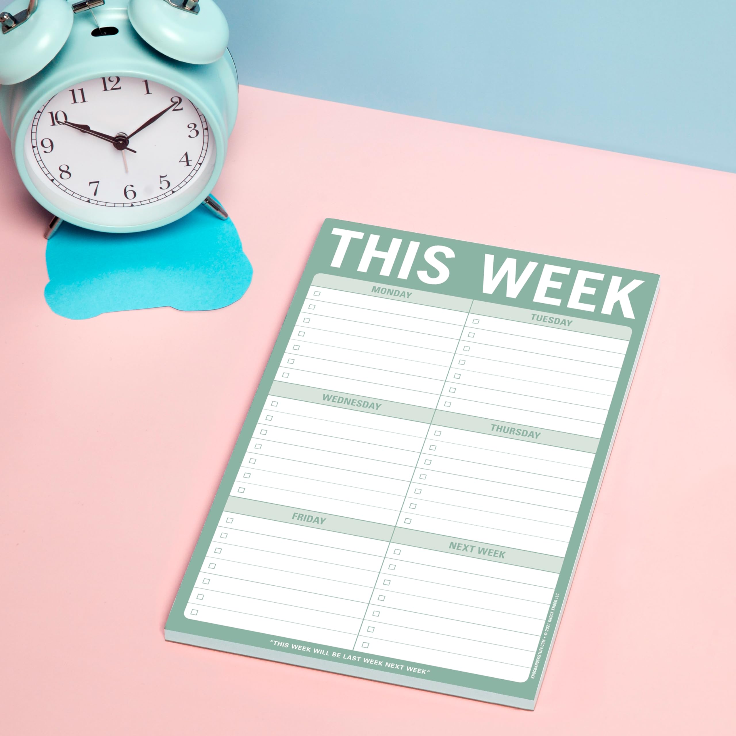 6-Count Knock Knock This Week Pads, To Do List Notepads, 6 x 9-inches each (Sage Green) - Image 5