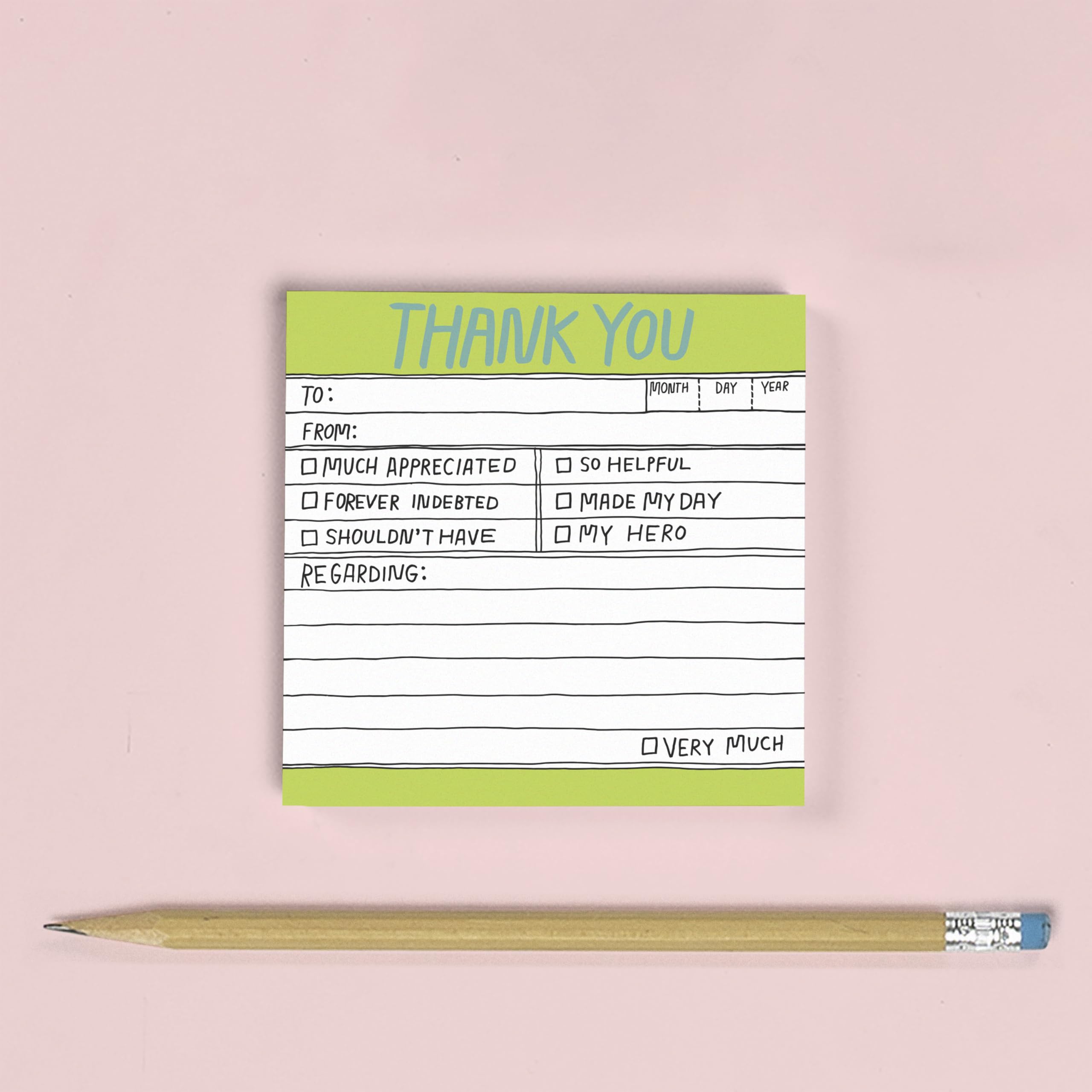 8-Count Knock Knock Thank You Hand-Lettered Sticky Notes, Thank You Notes, 3 x 3-inches, 100 Sheets Each - Image 5