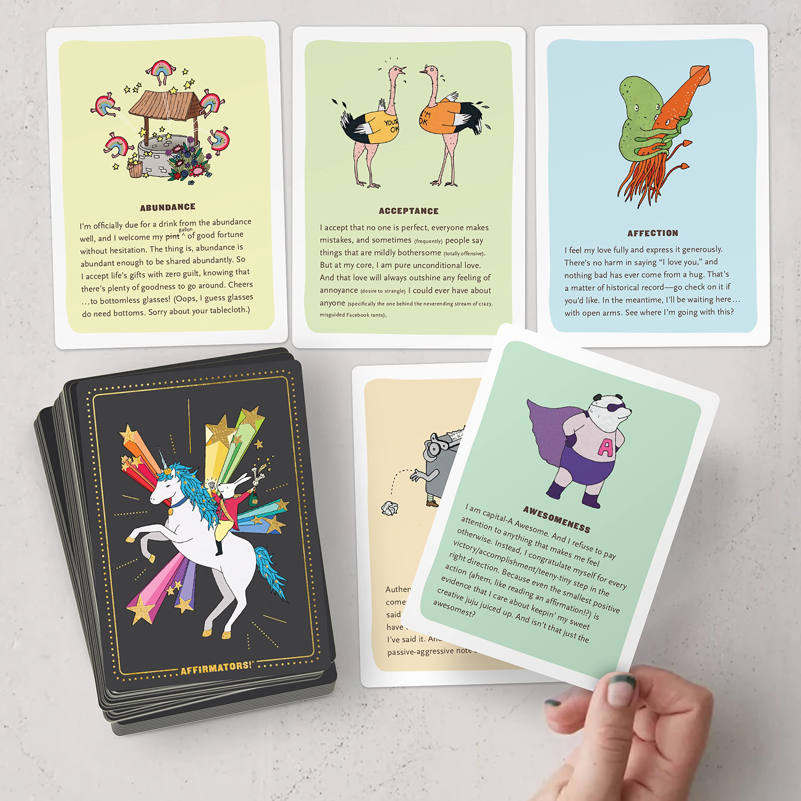 Affirmators! Deluxe Deck: 100 Affirmation Cards Deck - Affirmation Cards to Help You Help Yourself without The Self-Helpy-Ness - Image 5