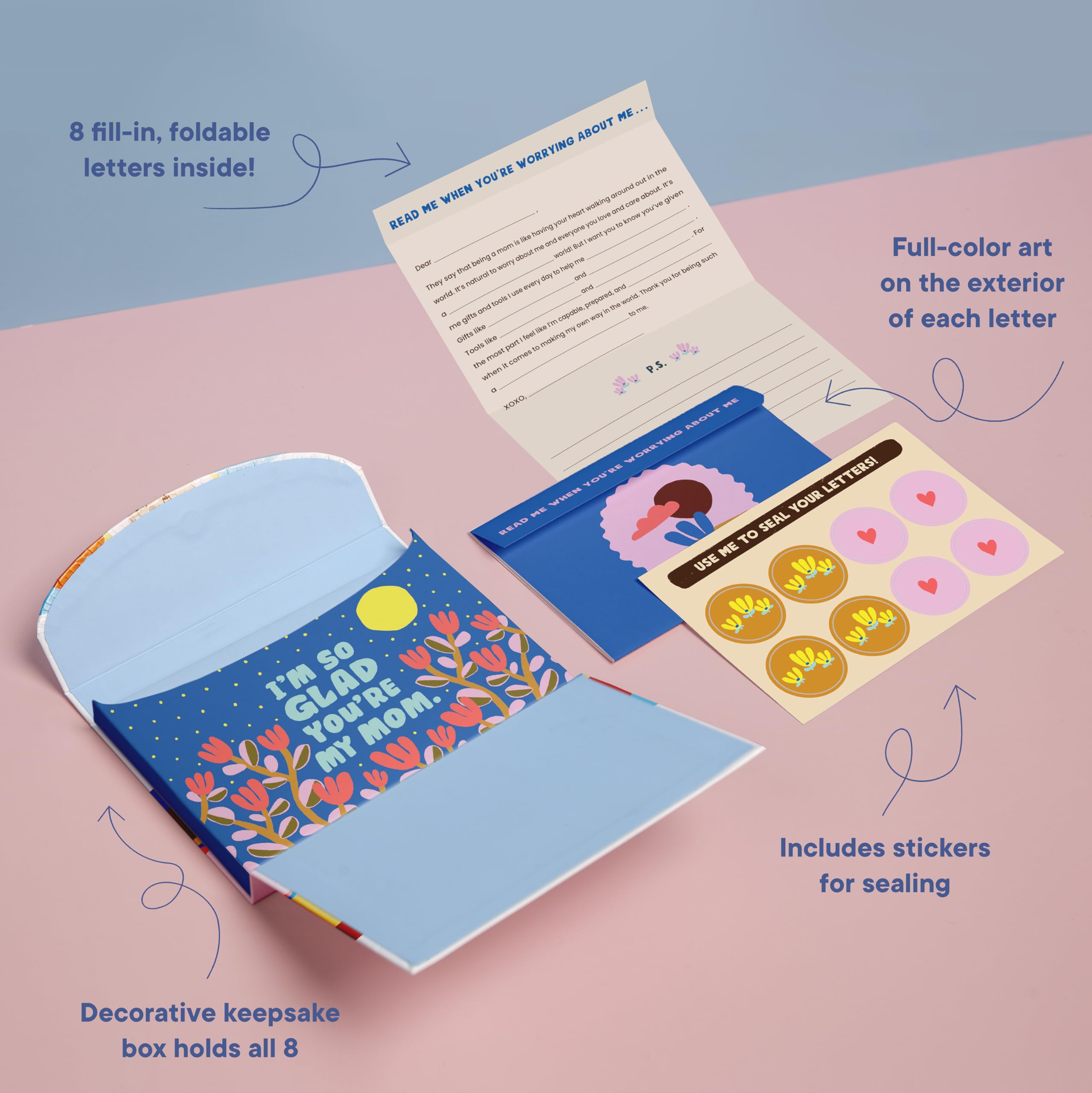 Em & Friends A Box of Love for Mom: Read Me When... Box of Fill-In-The-Blank Letters for Mom (Em & Friends Fill in the Love Read Me When) - Image 3