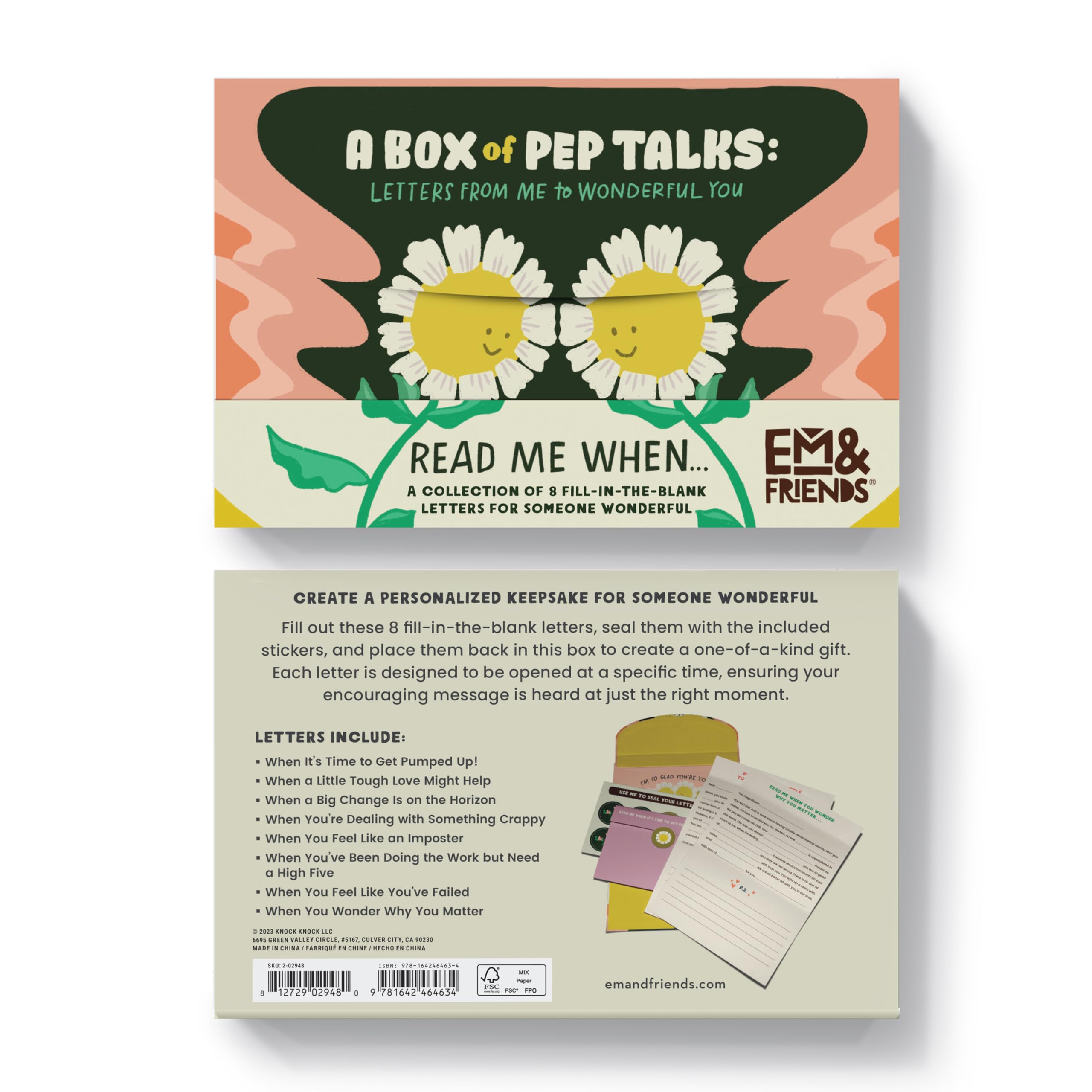 Em & Friends A Box of Pep Talks: Read Me When... Box of Fill-In-The-Blank Letters for Someone Wonderful (Em & Friends Fill in the Love Read Me When) - Image 3