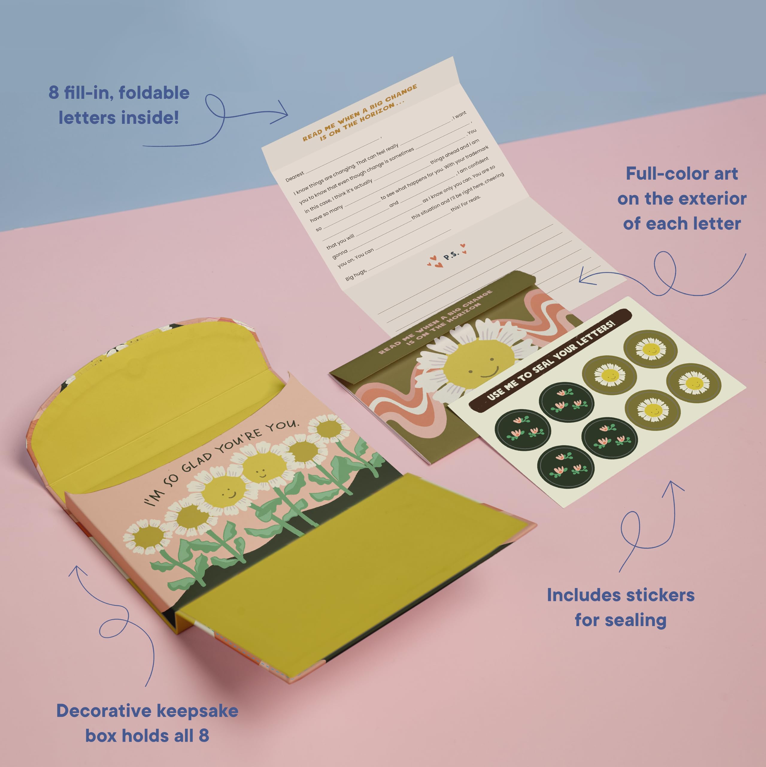 Em & Friends A Box of Pep Talks: Read Me When... Box of Fill-In-The-Blank Letters for Someone Wonderful (Em & Friends Fill in the Love Read Me When) - Image 4