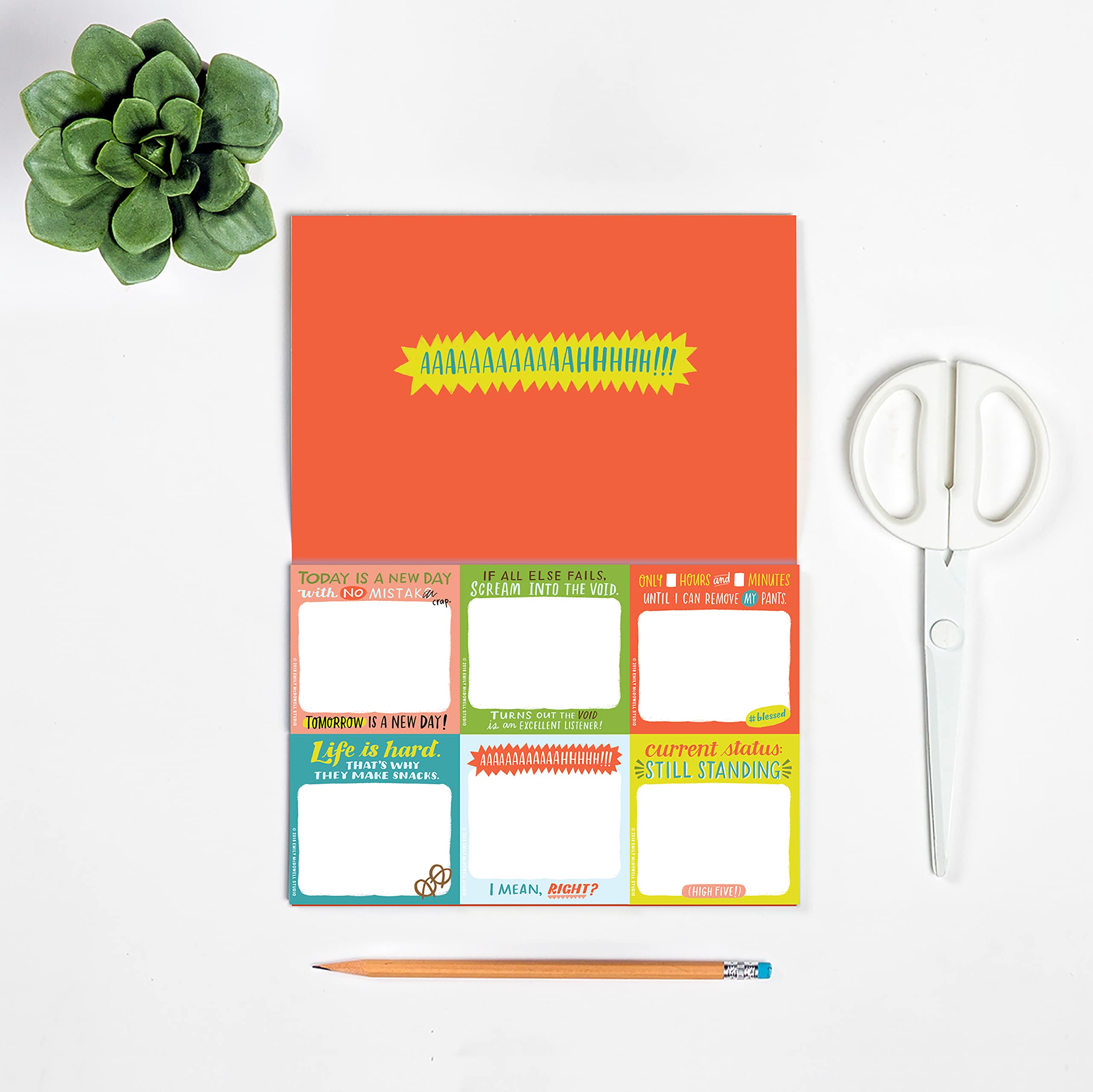 Em & Friends Daily Struggle Sticky Note Packet, 6 Sticky Note Pads Set, 2.75 x 2.75-Inches and 40-Sheets Each - Image 3