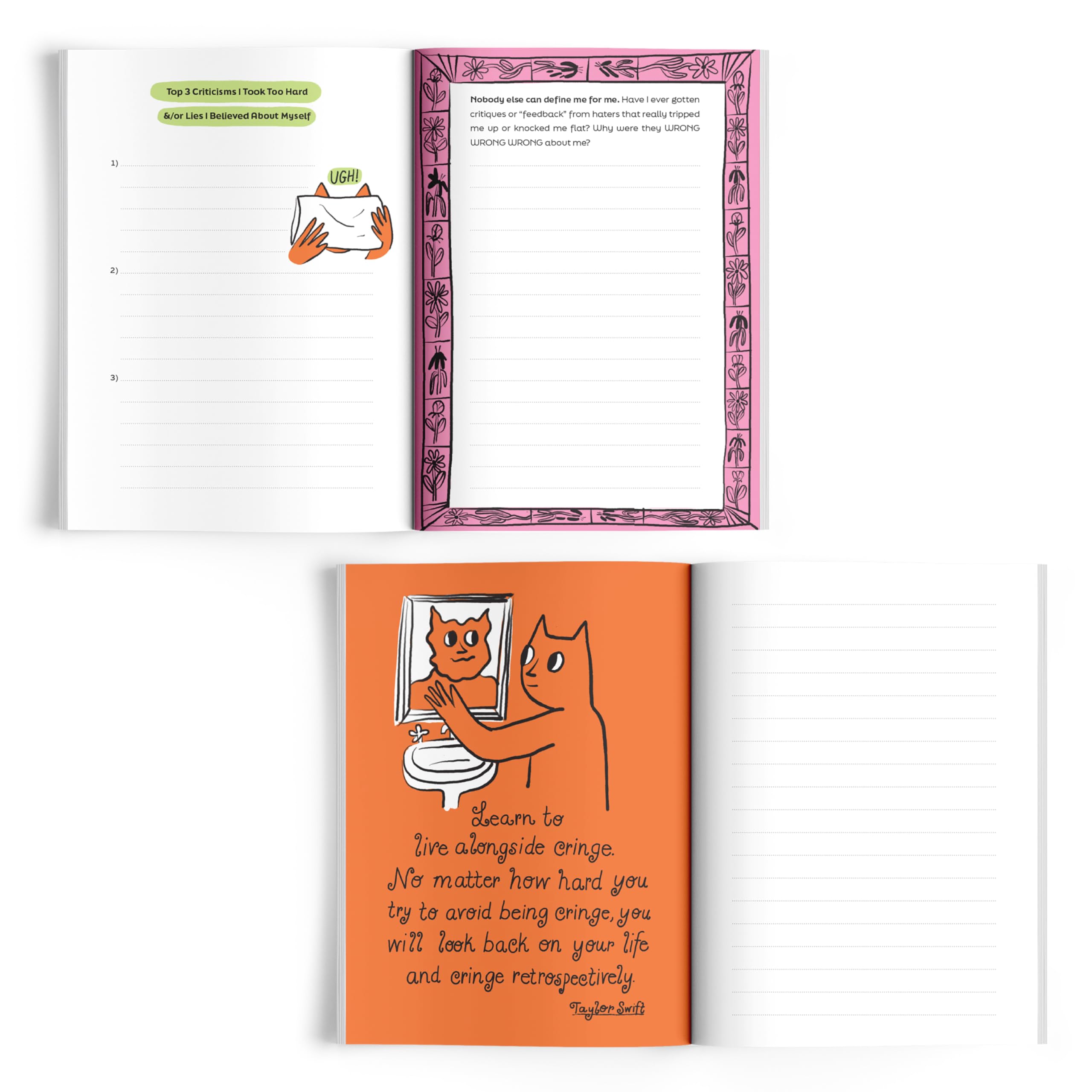 Em & Friends Mistakes Were Made Burn This Journal: A Guided Journal For Expressing Embarrassing Stuff & Cring-y Things You've Never Told Anyone - Image 3