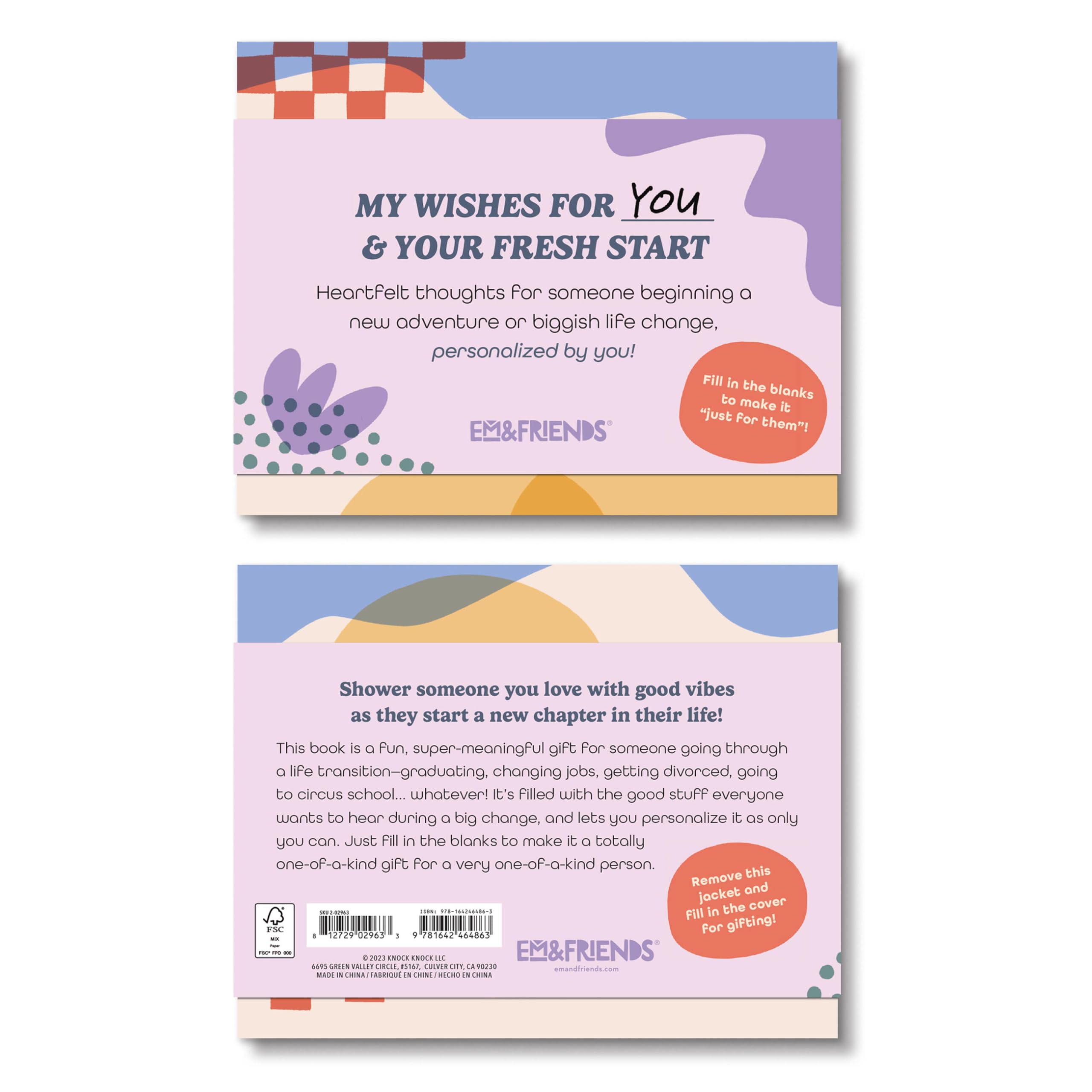 Fresh Start Fill-In Gift Book: A My Wishes for You Fill-In-the-Blank Book (Personalized By You) (Em & Friends Wishes for You Fill-in Books) - Image 3