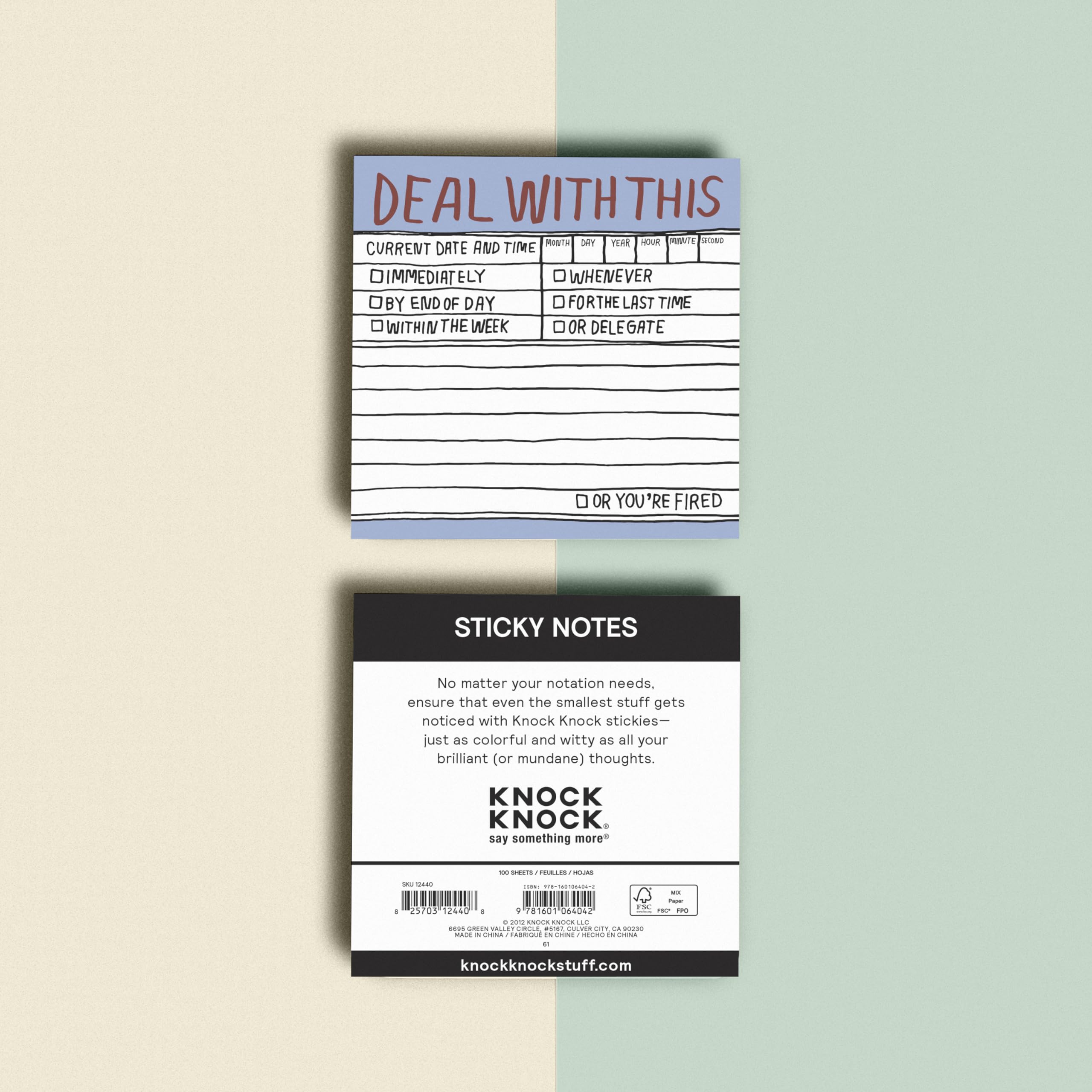 Hand-Lettered Deal With This Sticky Notes - Image 3