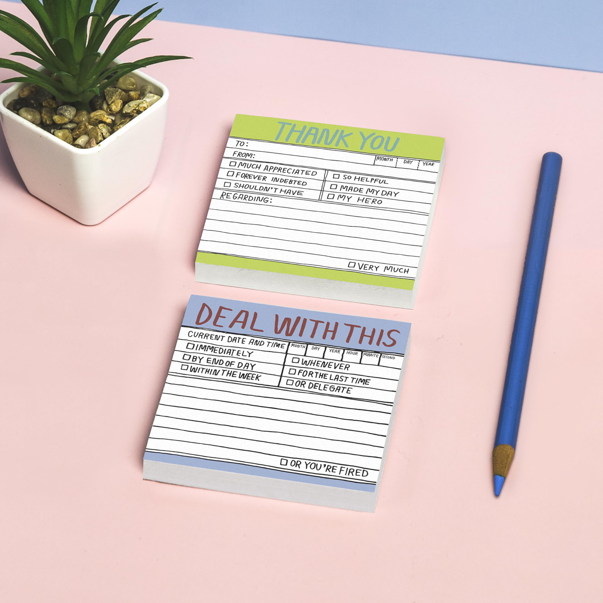 8-Count Knock Knock Thank You Hand-Lettered Sticky Notes, Thank You Notes, 3 x 3-inches, 100 Sheets Each - Image 6