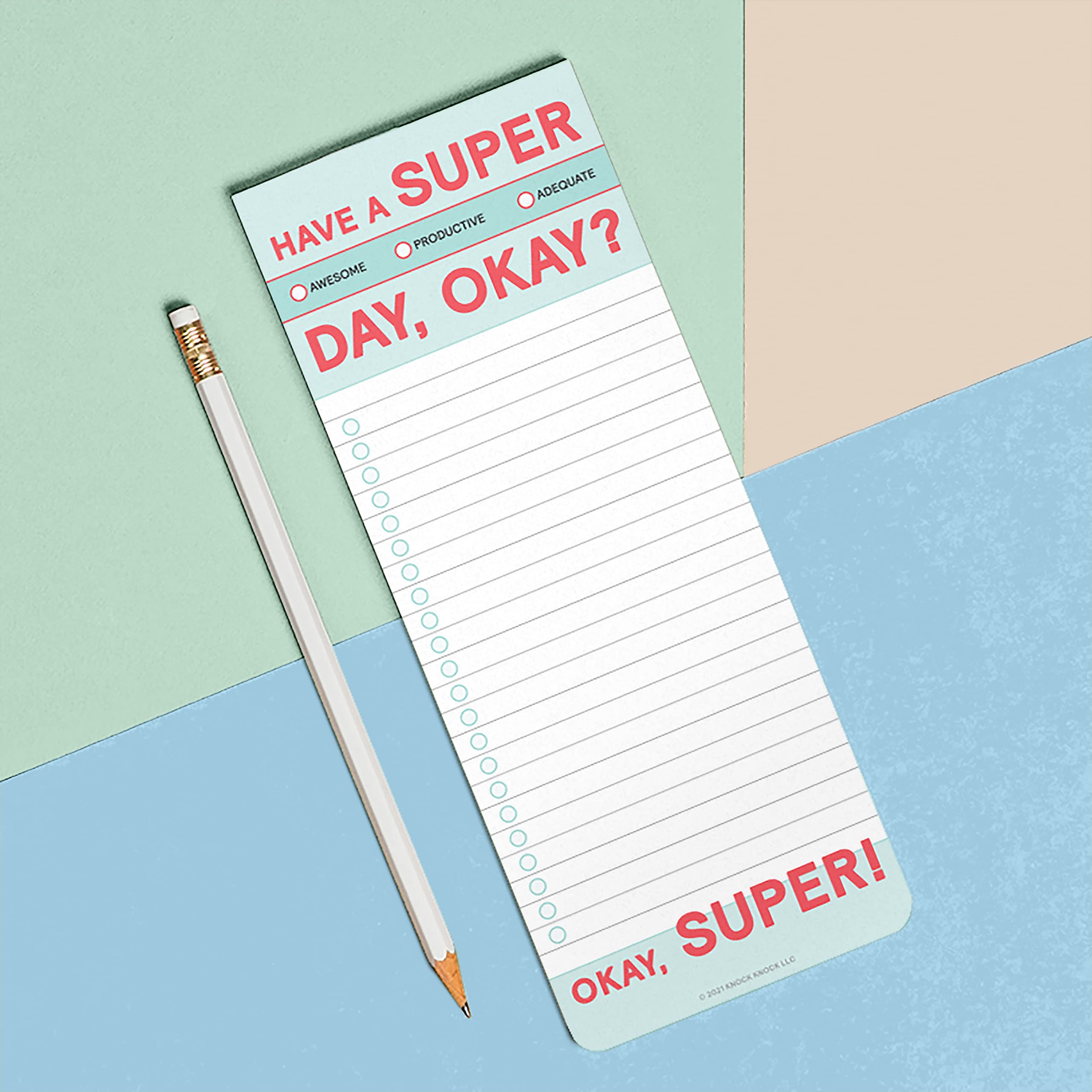 Knock Knock 6-Count Have A Super Day Make-a-List Pads - Daily Task Memo Planning Pad, 3.5 x 9-inches each - Image 5
