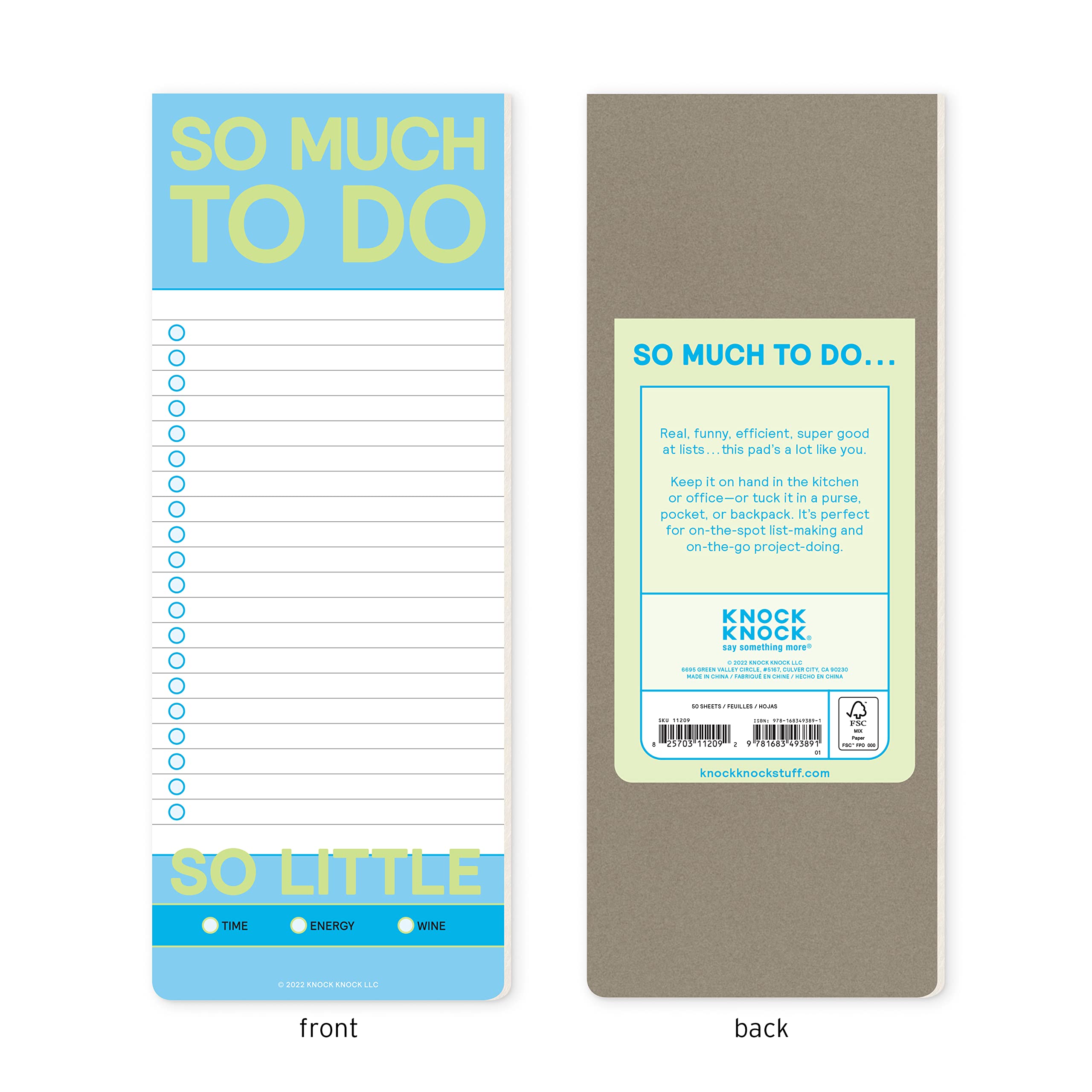Knock Knock 6-Count So Much To Do Make-a-List Pads - Daily Planner Pad & To Do Pads, 3.5 x 9-inches each - Image 3