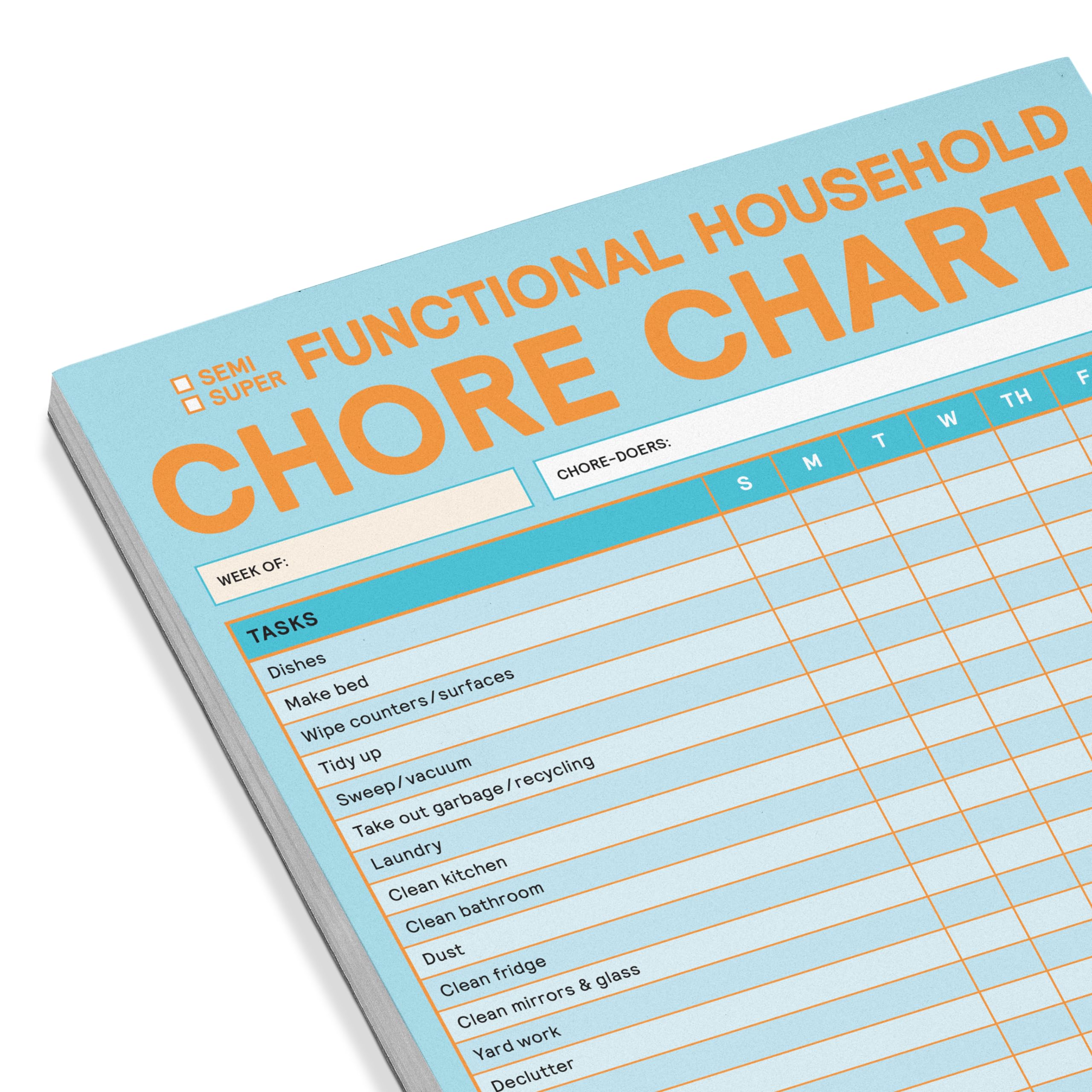 Knock Knock Chore Chart Big & Sticky Notepad - Sticky Chore Tracker Pad (40 Sheets, 9.75 x 7-inches) - Image 4