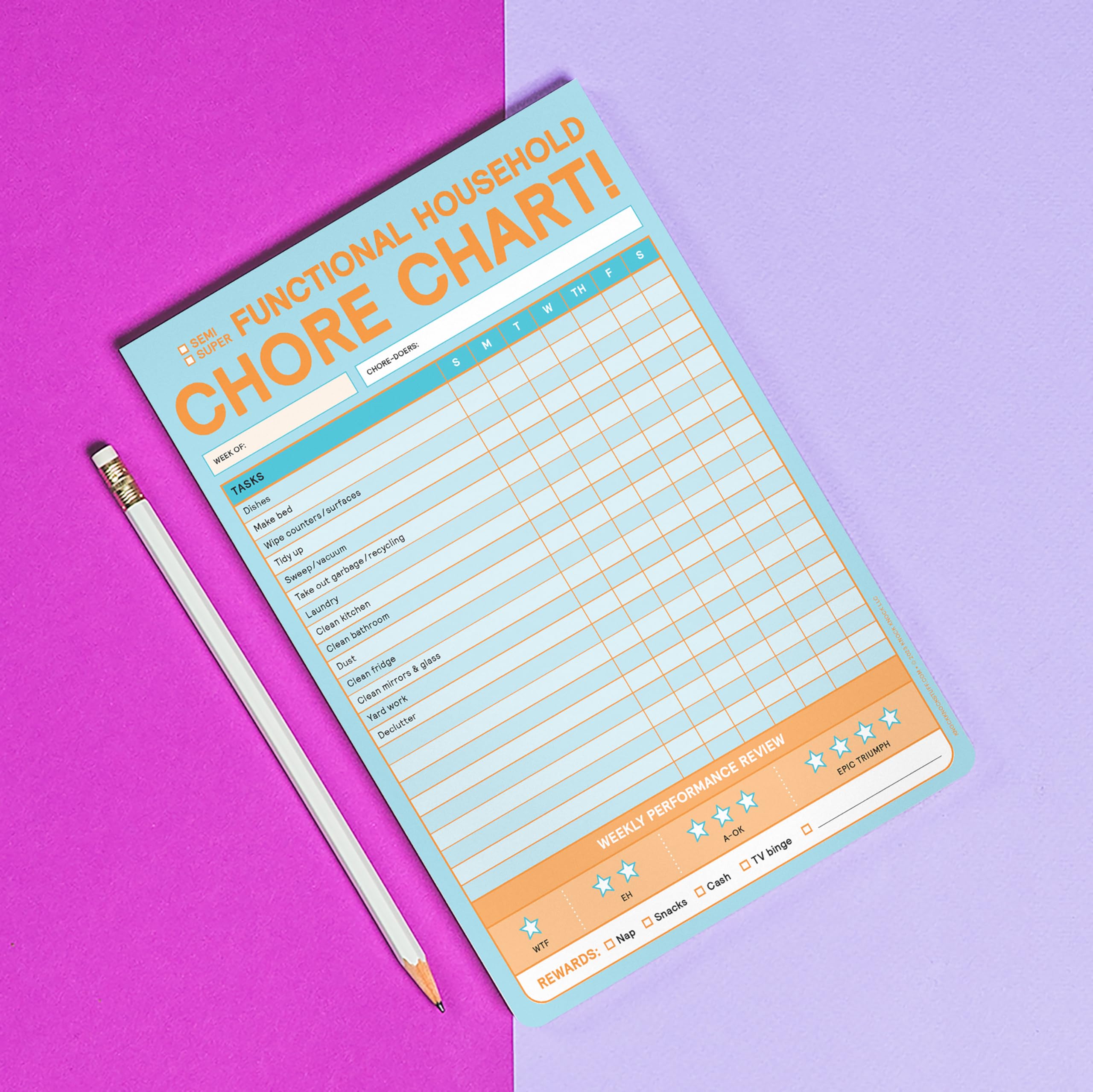 Knock Knock Chore Chart Big & Sticky Notepad - Sticky Chore Tracker Pad (40 Sheets, 9.75 x 7-inches) - Image 6