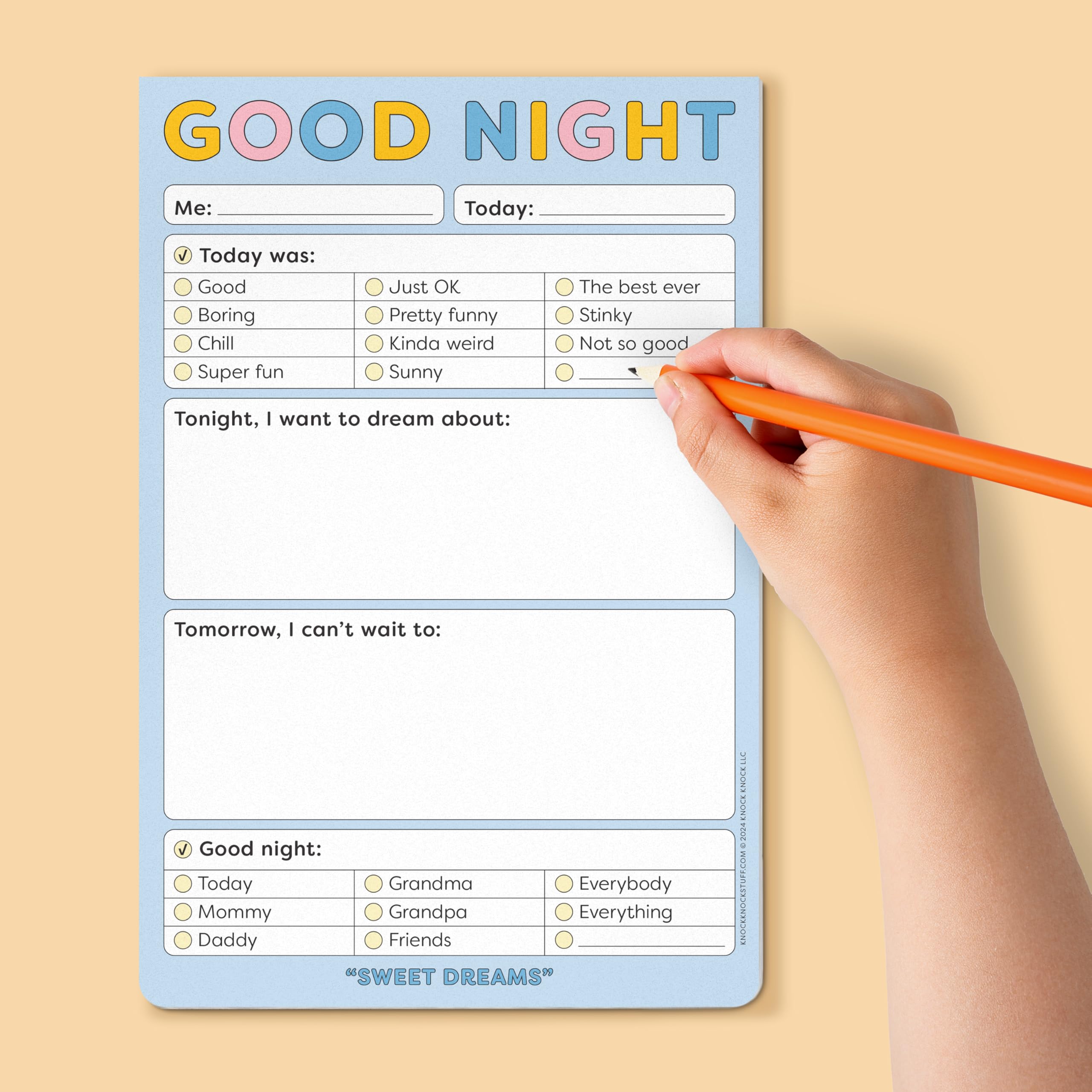 Knock Knock Kids Good Night Playtime Pad: Kids Activity Pad, 40 Sheets Plus Full-Color Sticker Sheet, 6 x 9-Inches - Image 4