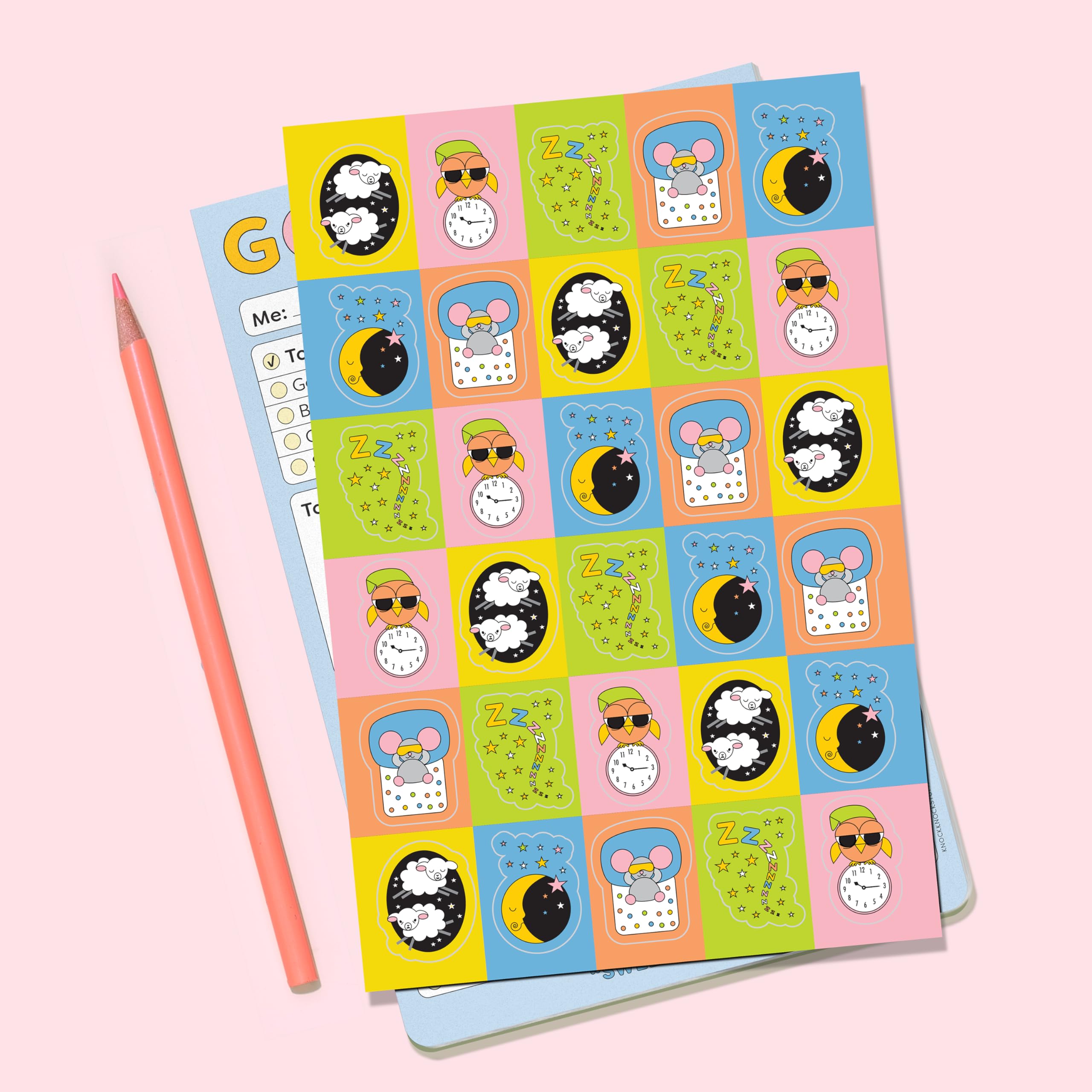 Knock Knock Kids Good Night Playtime Pad: Kids Activity Pad, 40 Sheets Plus Full-Color Sticker Sheet, 6 x 9-Inches - Image 5