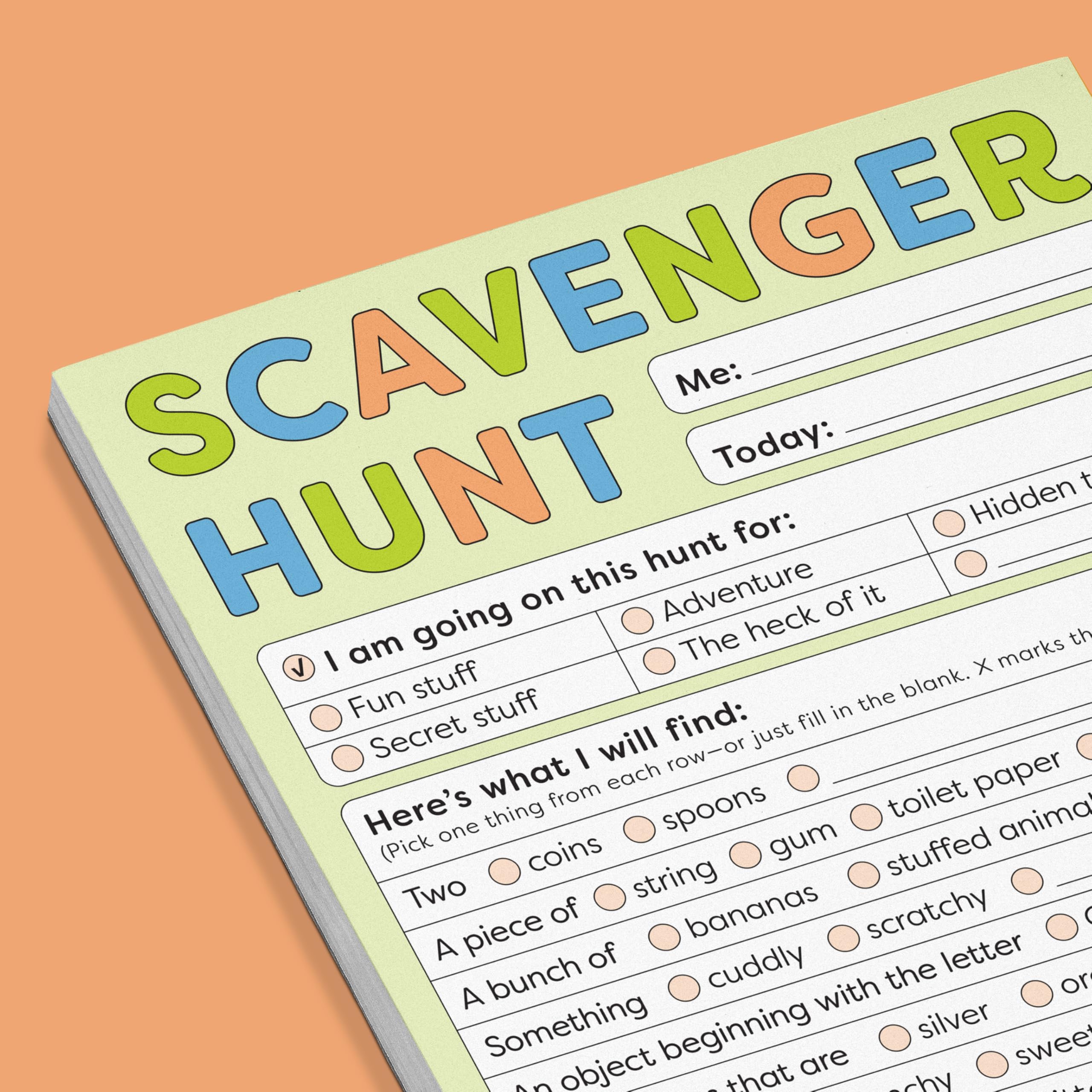 Knock Knock Kids Scavenger Hunt Playtime Pad: Kids Activity Pad, 40 Sheets Plus Full-Color Sticker Sheet, 6 x 9-Inches - Image 3