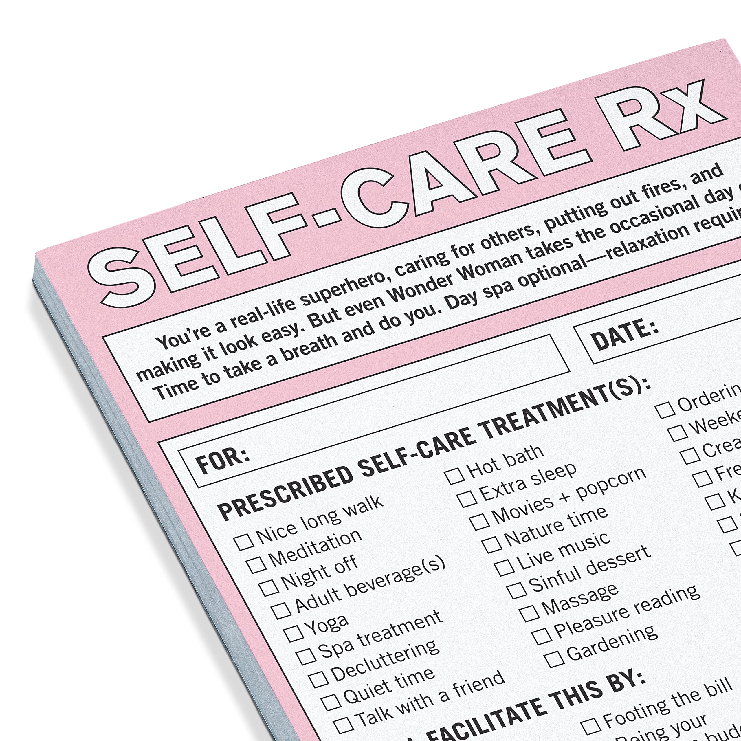 Knock Knock Self-Care RX Nifty Note - Self Care Gifts & Funny Gift Ideas for Friends, 4 x 5.25-inches - Image 3