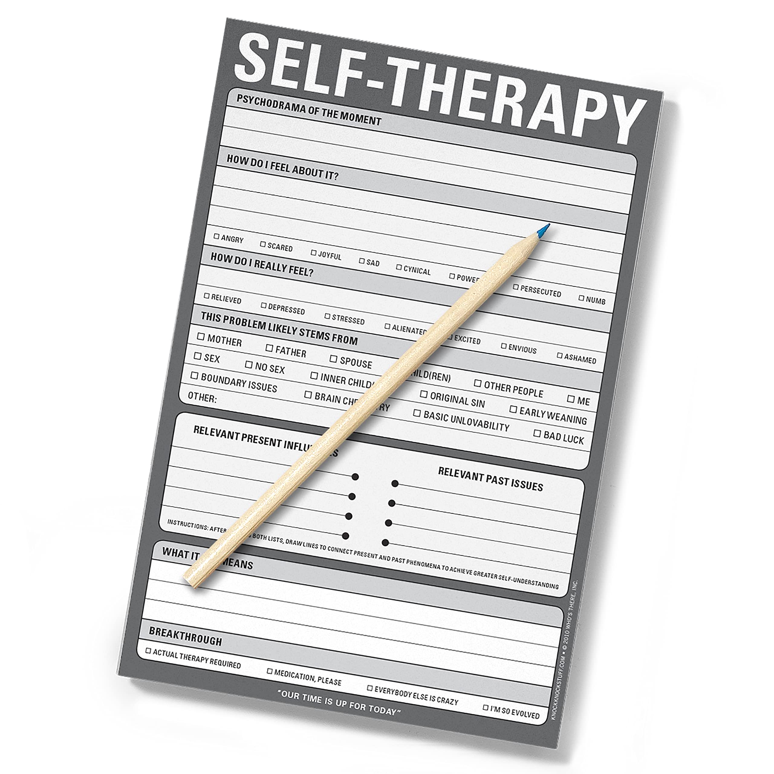 Knock Knock Self-Therapy , Checklist Note Pad for Step-by-Step Stress Relief (Gray), 6 x 9-inches - Image 6