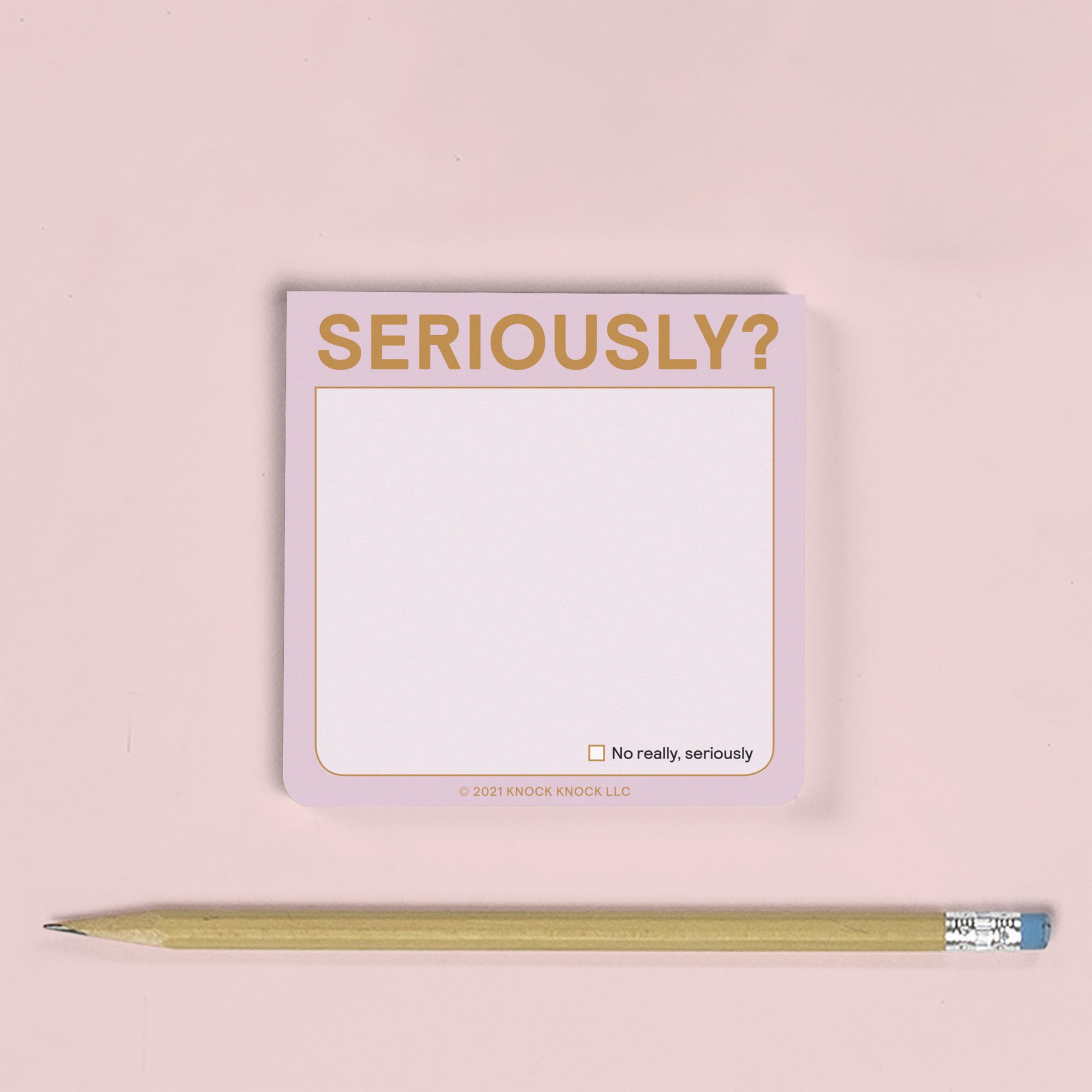 Knock Knock Seriously?! Sticky Note (Pastel Version, 3 x 3-inches) (Pack of 1) - Image 4