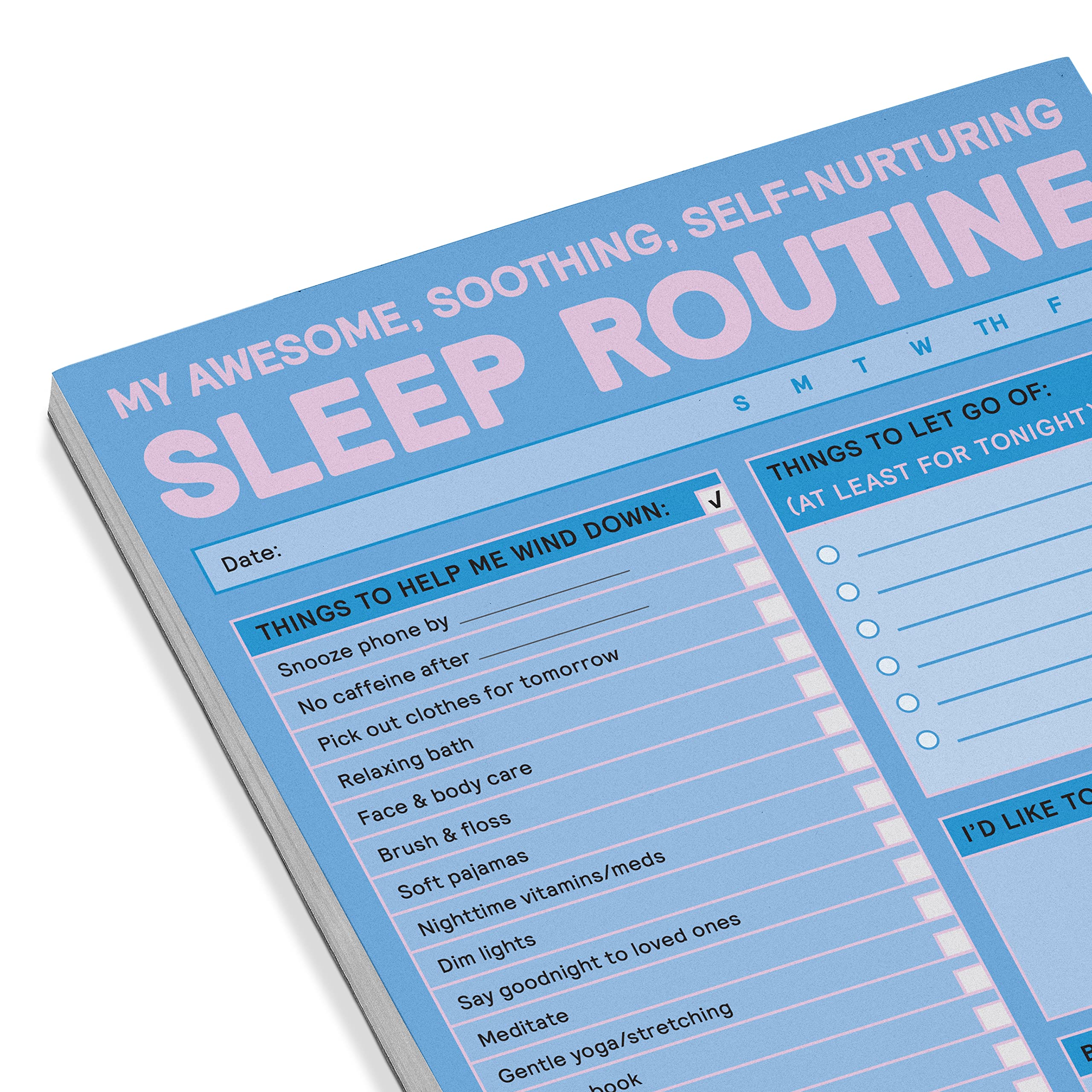 Knock Knock Sleep Routine Pad: My Awesome, Soothing, Self-Nurturing Sleep Tracker & Sleep Checklist, 6 x 9-inches (12639) - Image 3