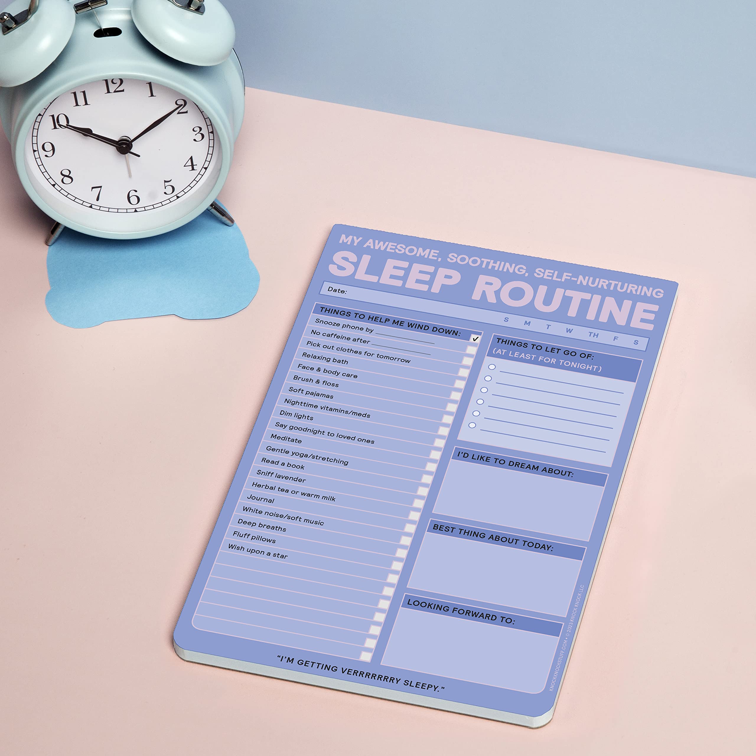 Knock Knock Sleep Routine Pad: My Awesome, Soothing, Self-Nurturing Sleep Tracker & Sleep Checklist, 6 x 9-inches (12639) - Image 4
