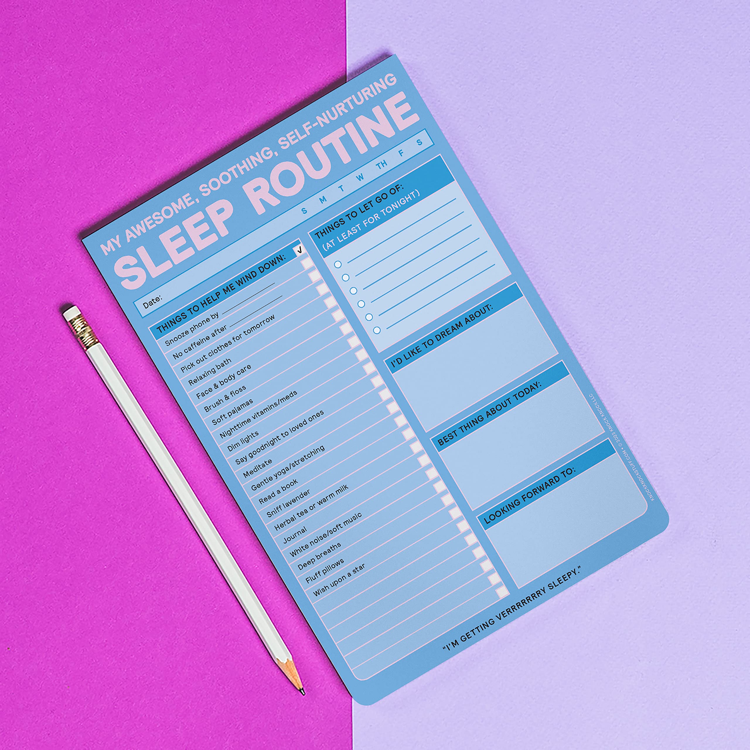 Knock Knock Sleep Routine Pad: My Awesome, Soothing, Self-Nurturing Sleep Tracker & Sleep Checklist, 6 x 9-inches (12639) - Image 6