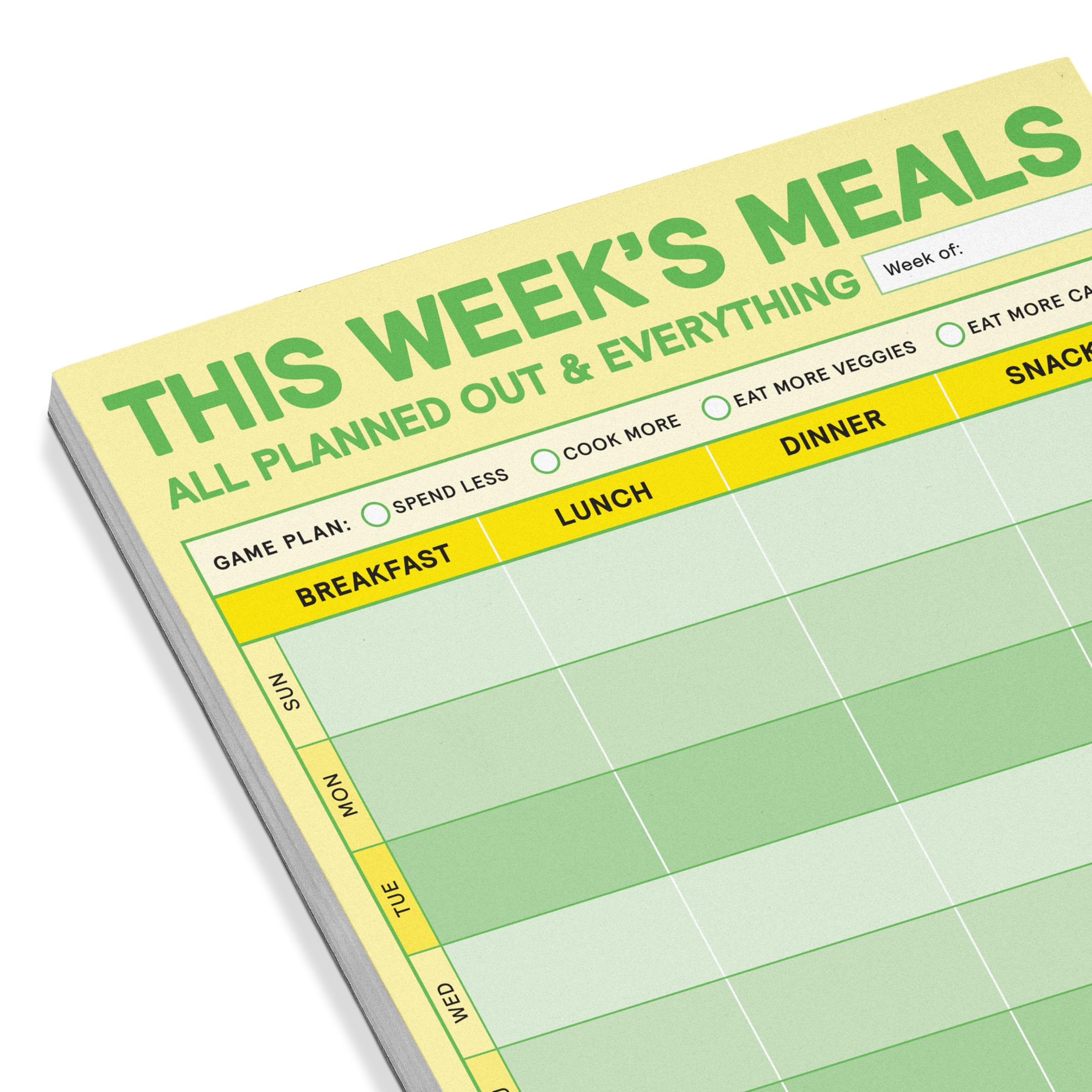 Knock Knock This Week's Meals Big & Sticky Notepad - Sticky Meal Planner Pad (40 Sheets, 9.75 x 7-inches) - Image 4