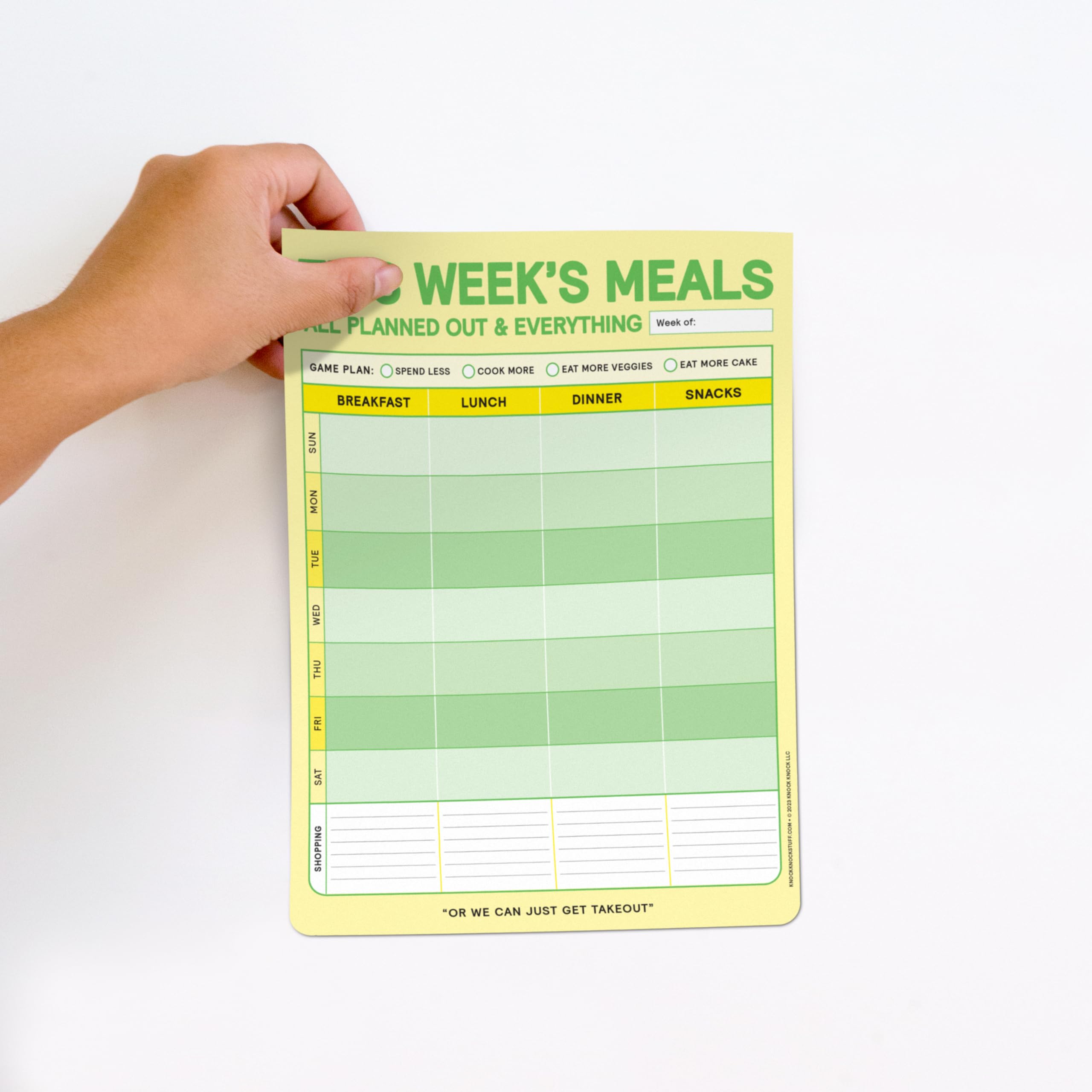 Knock Knock This Week's Meals Big & Sticky Notepad - Sticky Meal Planner Pad (40 Sheets, 9.75 x 7-inches) - Image 5