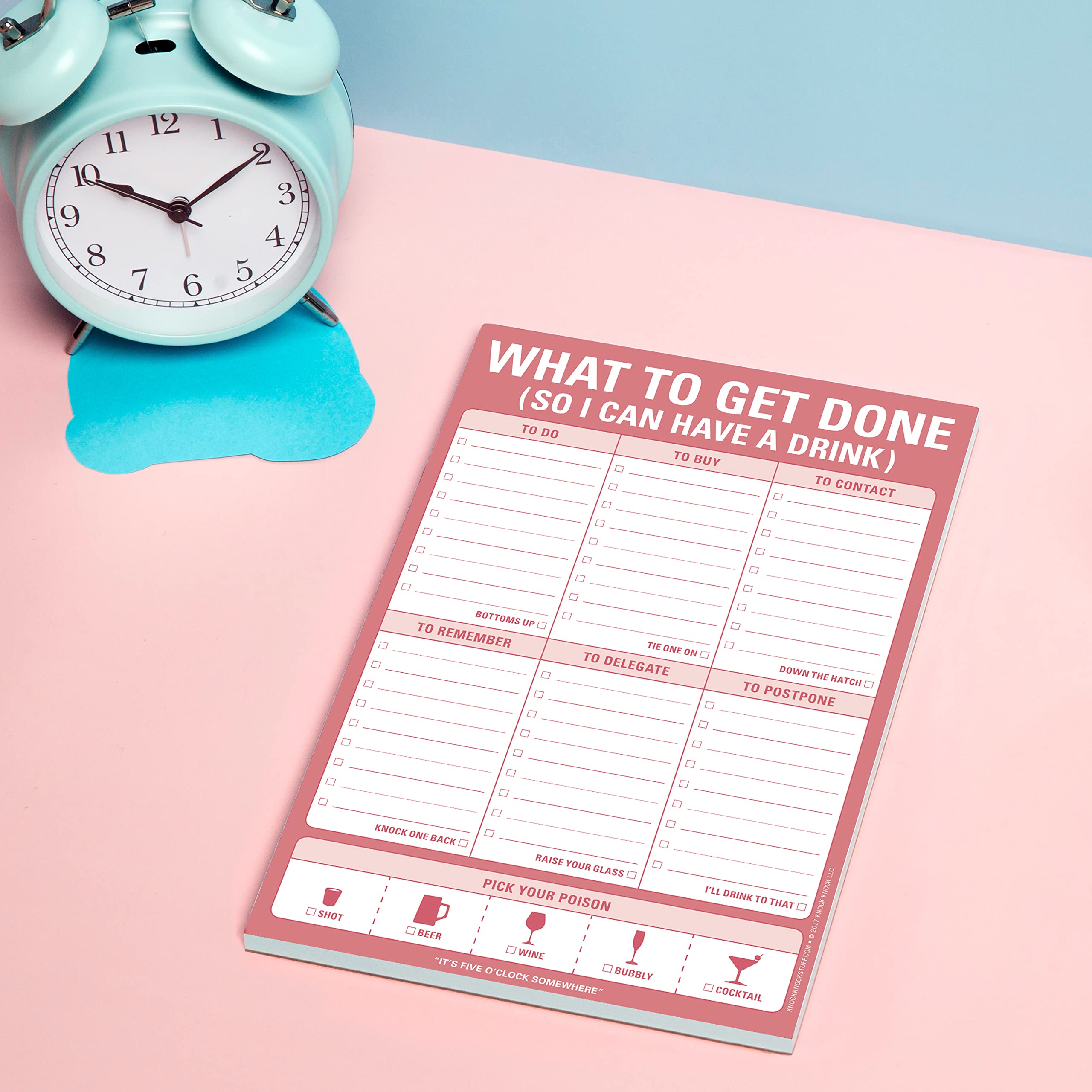Knock Knock What to Get Do (So I Can Have a Drink), To Do List Note Pad, 6 x 9-inches - Image 4