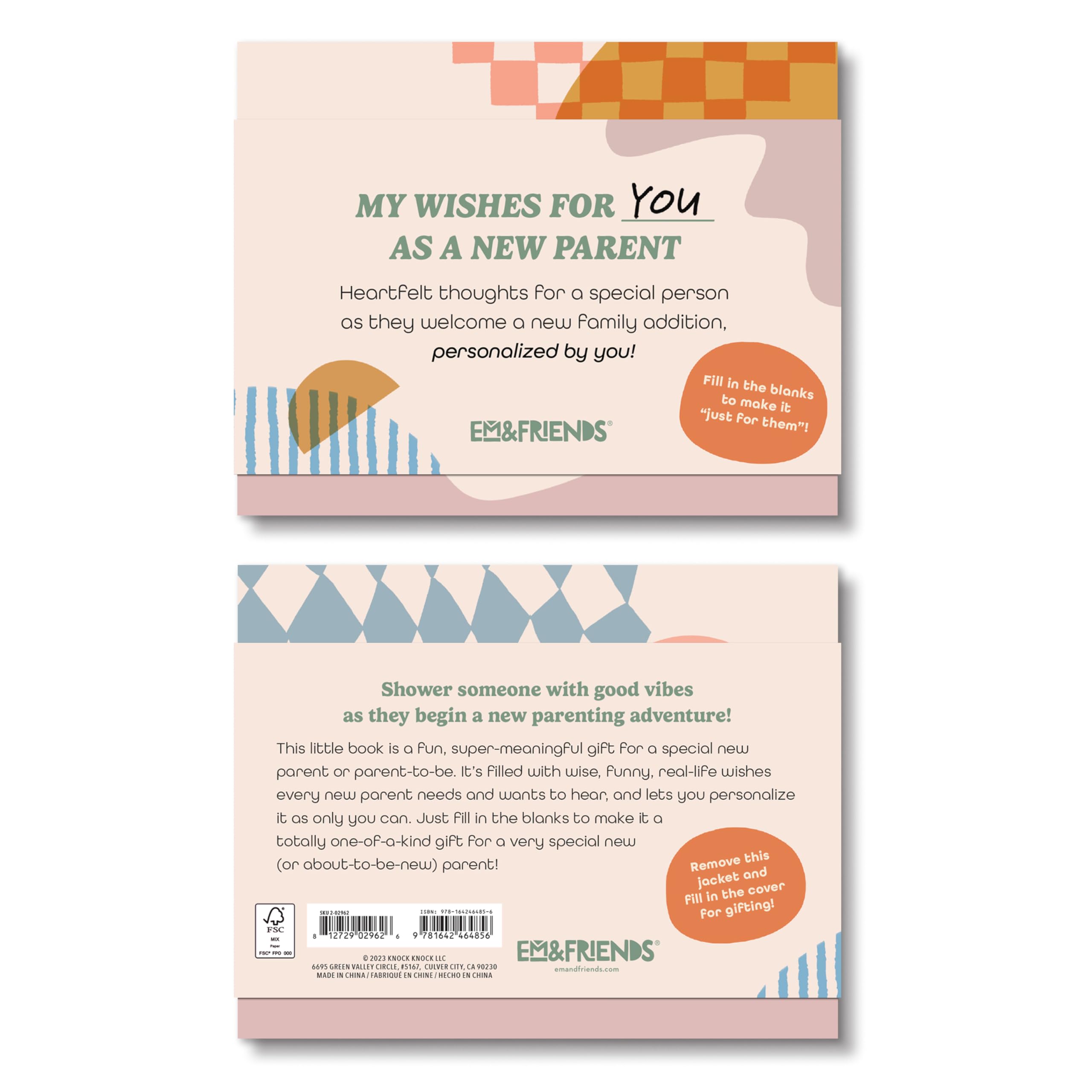 New Parent Fill-In Gift Book: A My Wishes for You Fill-In-the-Blank Book (Personalized By You) (Em & Friends Wishes for You Fill-in Books) - Image 3